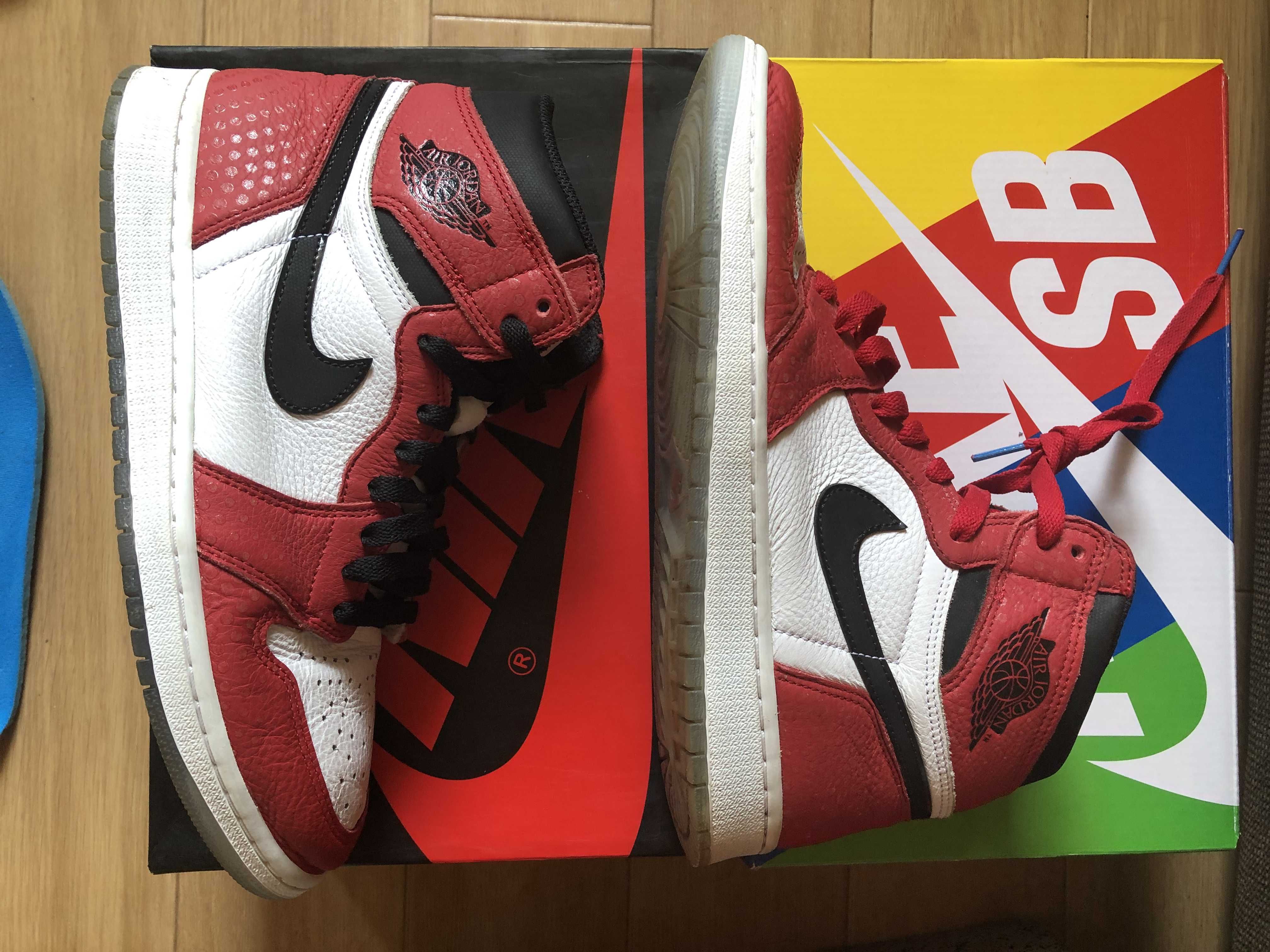 Spiderman × Nike Air Jordan 1 Origin Story "Gym Red/White/Photo Blue/Black"