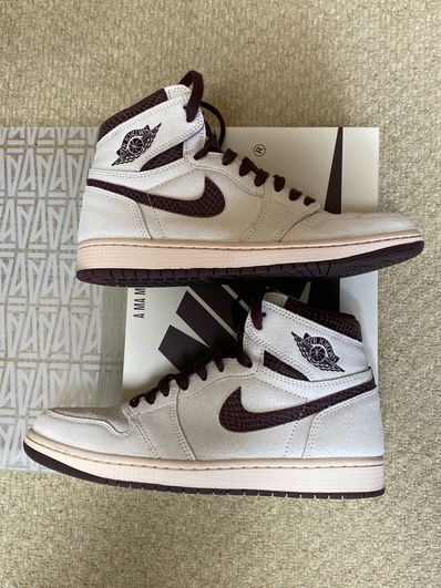 A Ma Maniere × Nike Air Jordan 1 Retro High OG "Sail and Burgundy"