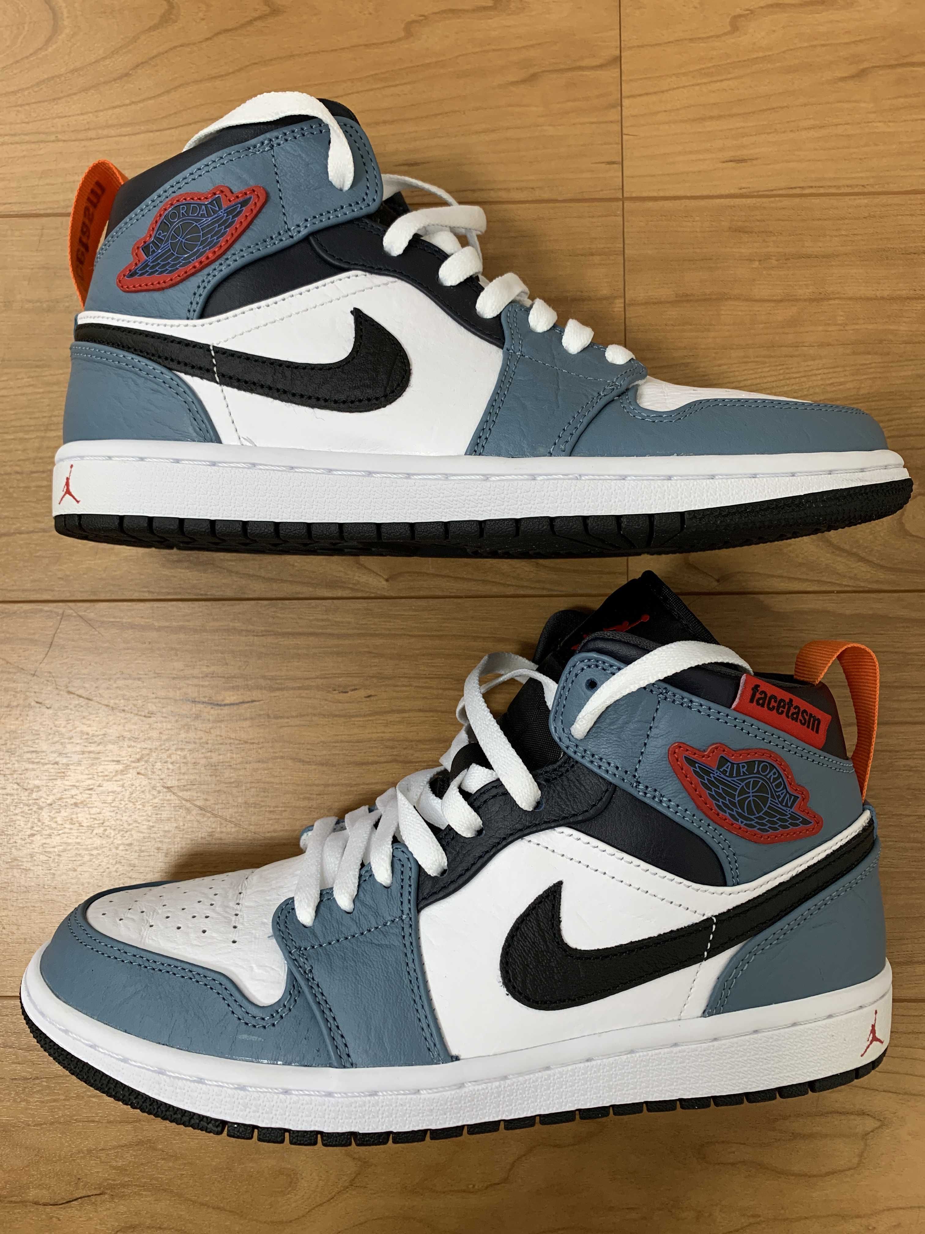 FACETASM × Nike Air Jordan 1 Mid "White/Navy"