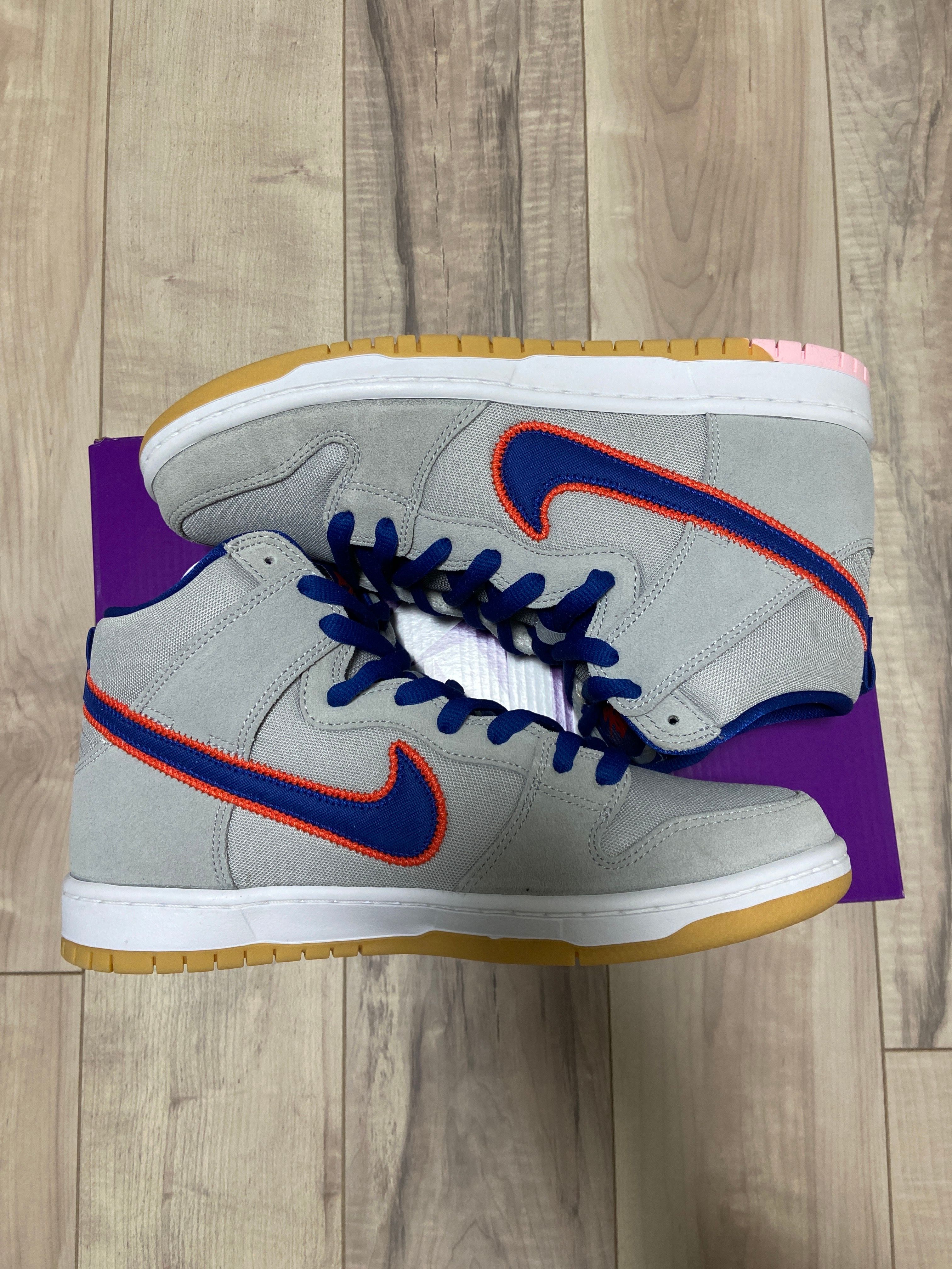 Nike SB Dunk High "Rush Blue and Team Orange/New York Mets" 