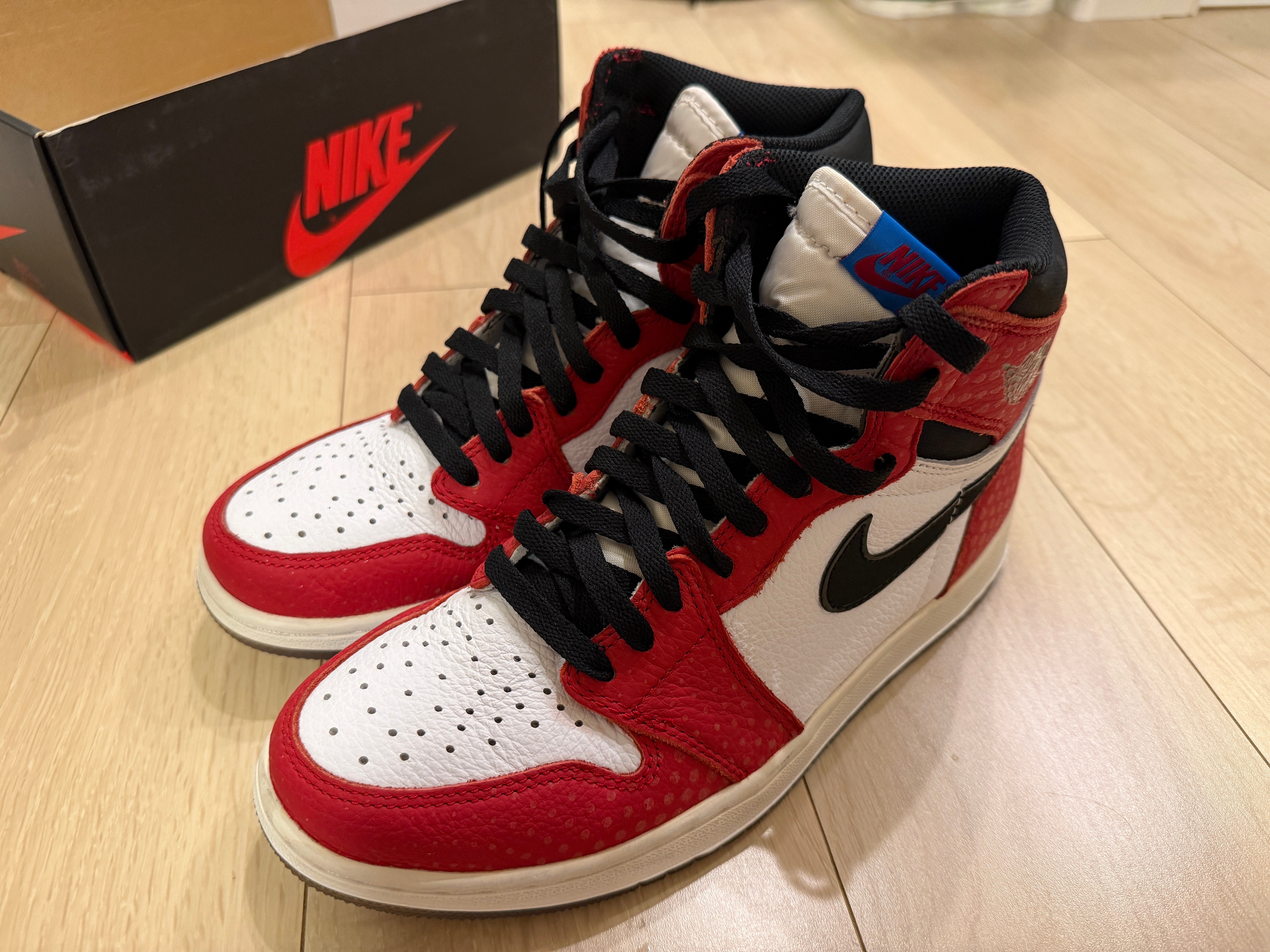 Spiderman × Nike Air Jordan 1 Origin Story "Gym Red/White/Photo Blue/Black"