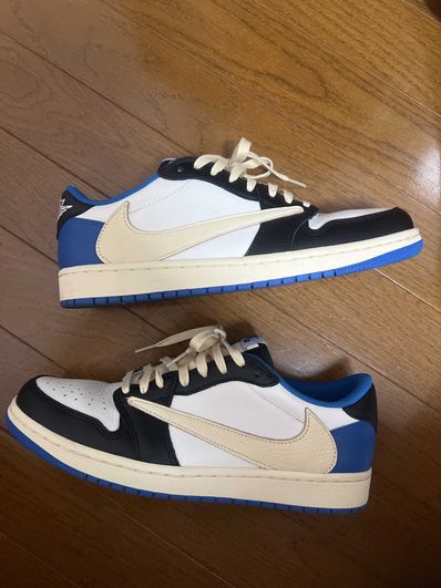 Travis Scott × fragment design × Nike Air Jordan 1 Low OG SP "Military Blue"