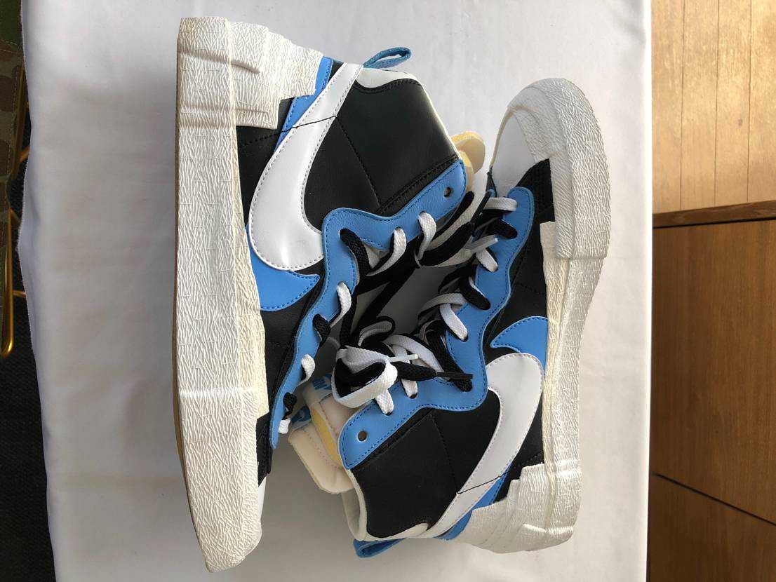 sacai × NIKE BLAZER MID "BLACK / BLUE"