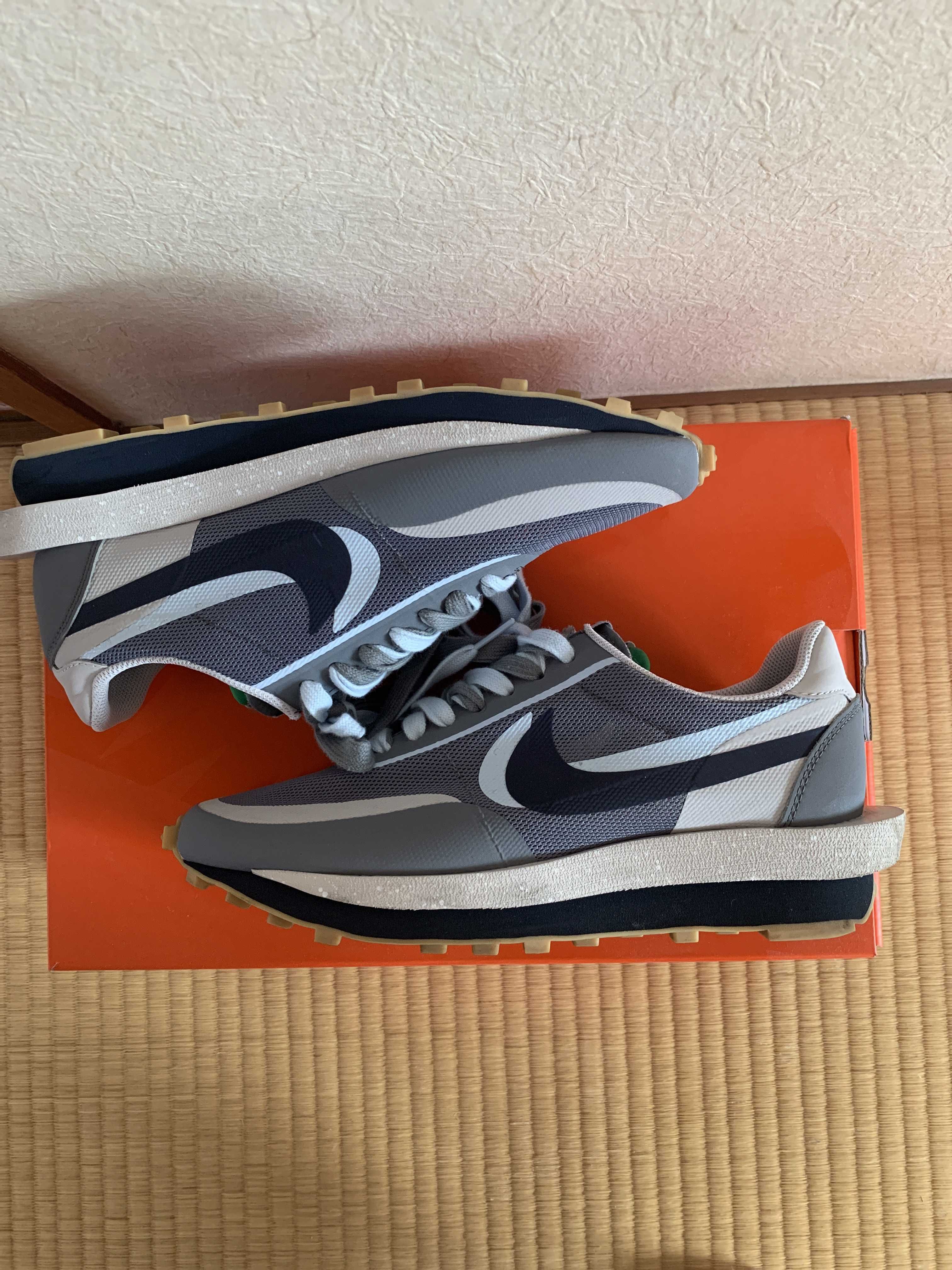 CLOT × Sacai × Nike LD Waffle "Grey Obsidian/Cool Grey"