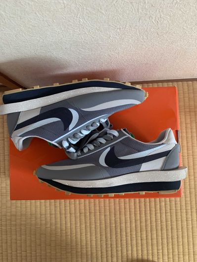 CLOT × Sacai × Nike LD Waffle "Grey Obsidian/Cool Grey"