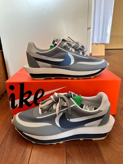 CLOT × Sacai × Nike LD Waffle "Grey Obsidian/Cool Grey"