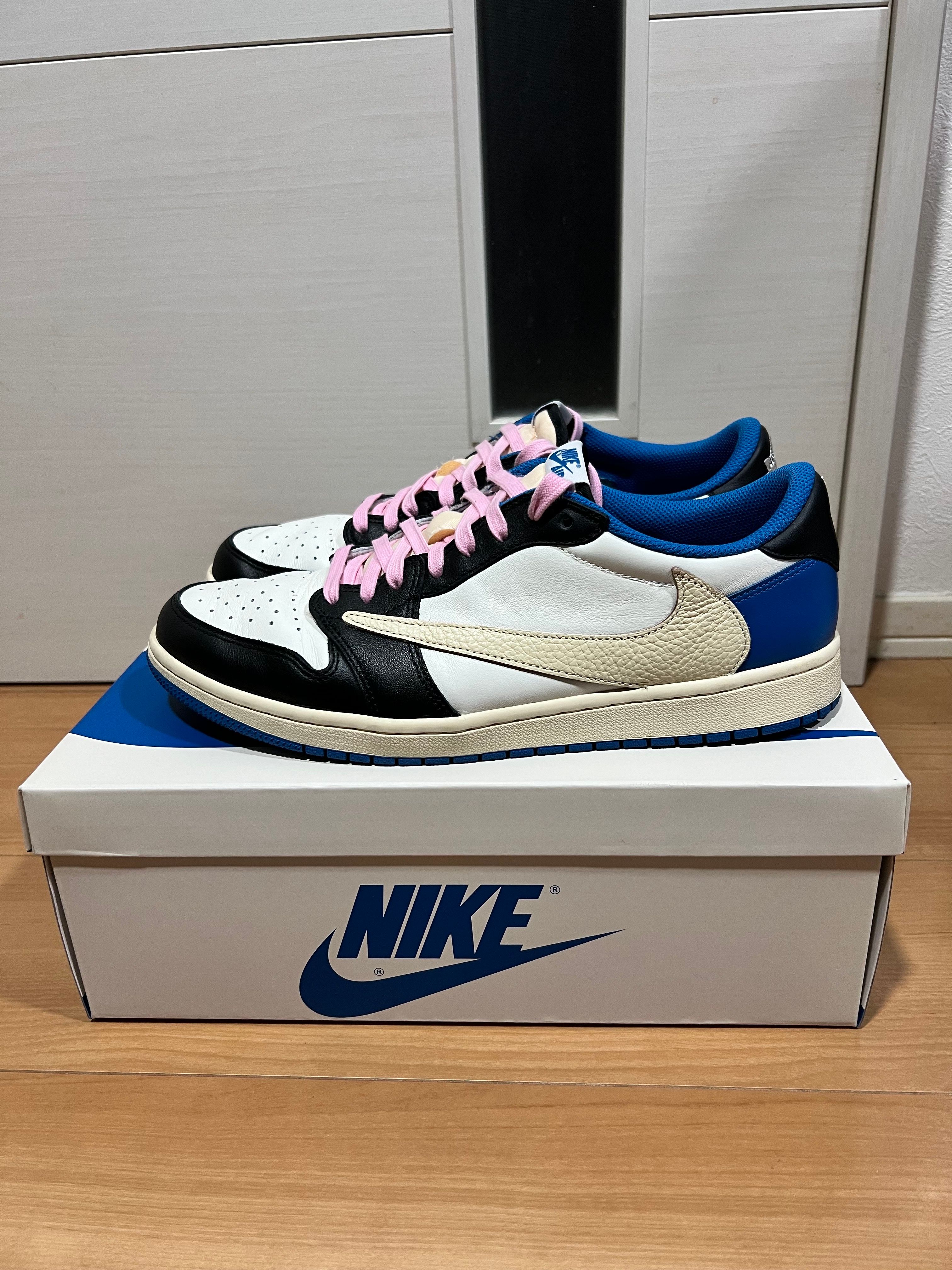 Travis Scott × fragment design × Nike Air Jordan 1 Low OG SP "Military Blue"