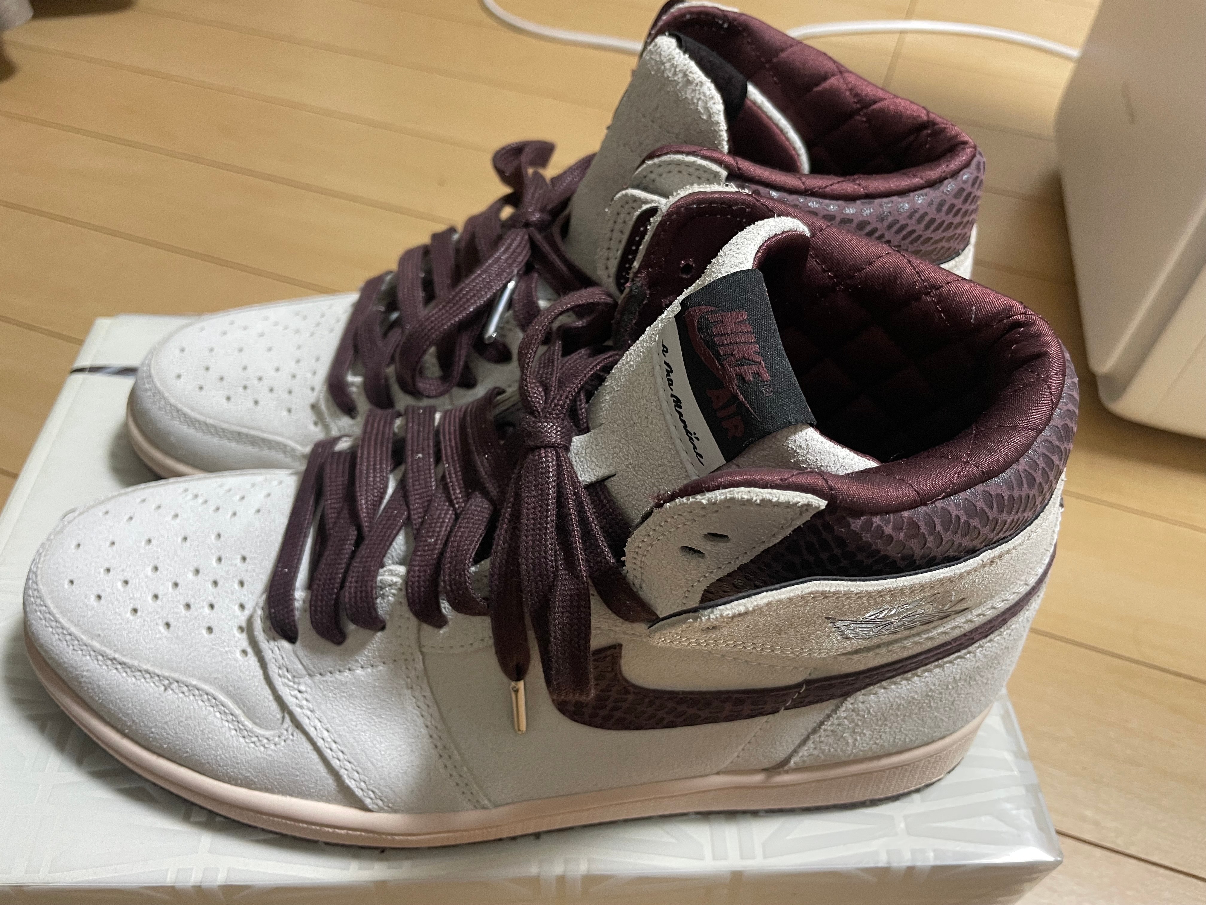 A Ma Maniere × Nike Air Jordan 1 Retro High OG "Sail and Burgundy"