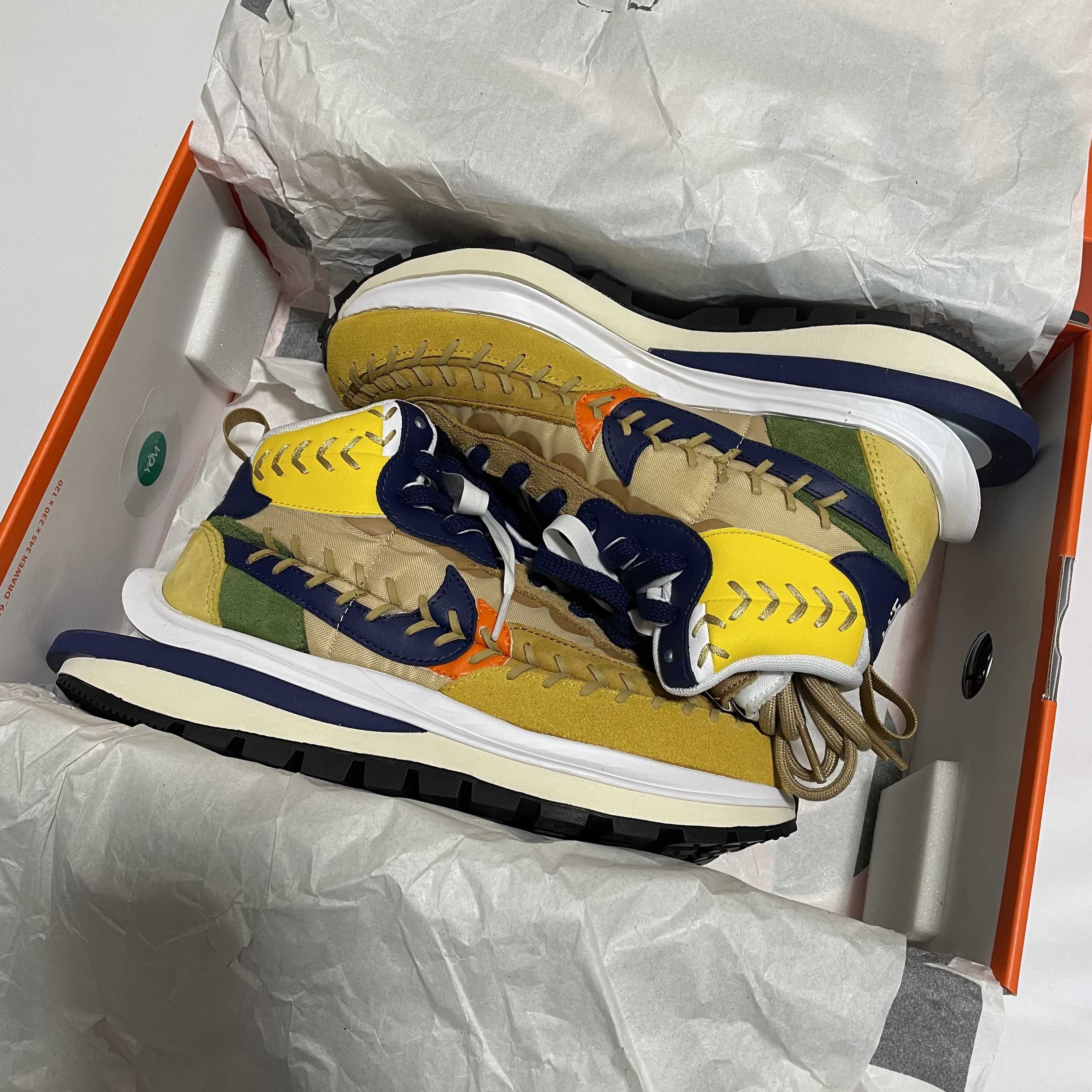 Jean-Paul Gaultier × sacai × Nike VaporWaffle "Sesame/Multi Color"