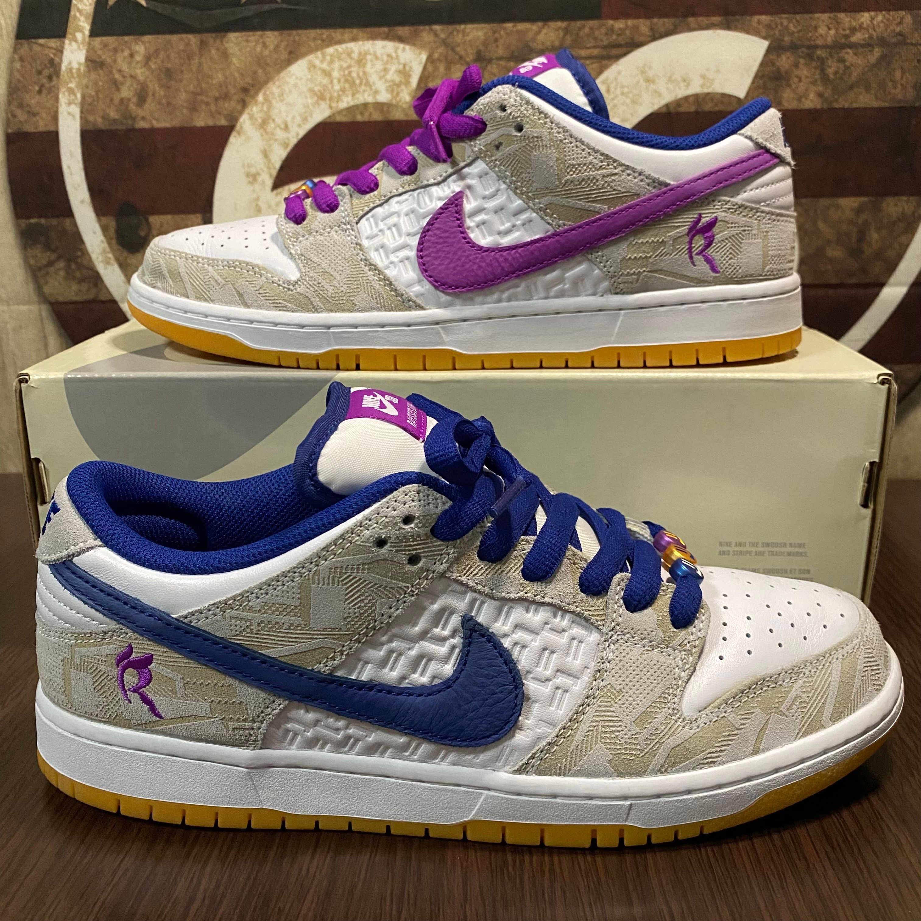 Rayssa Leal × Nike SB Dunk Low PRM "Pure Platinum and Vivid Purple"