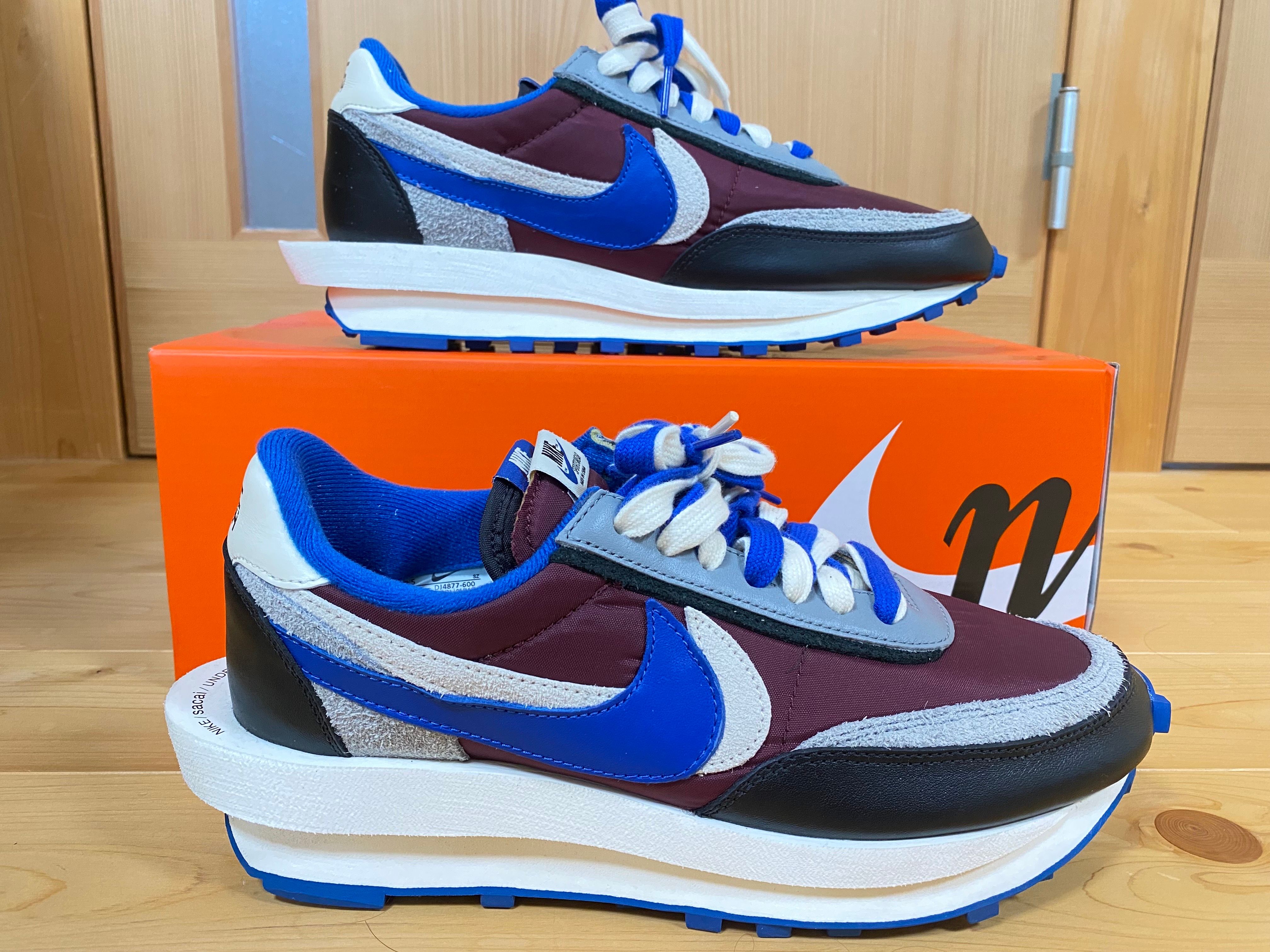 UNDERCOVER × sacai × Nike LD Waffle "Night Maroon/Pale Ivory-Ground Grey-Team Royal"