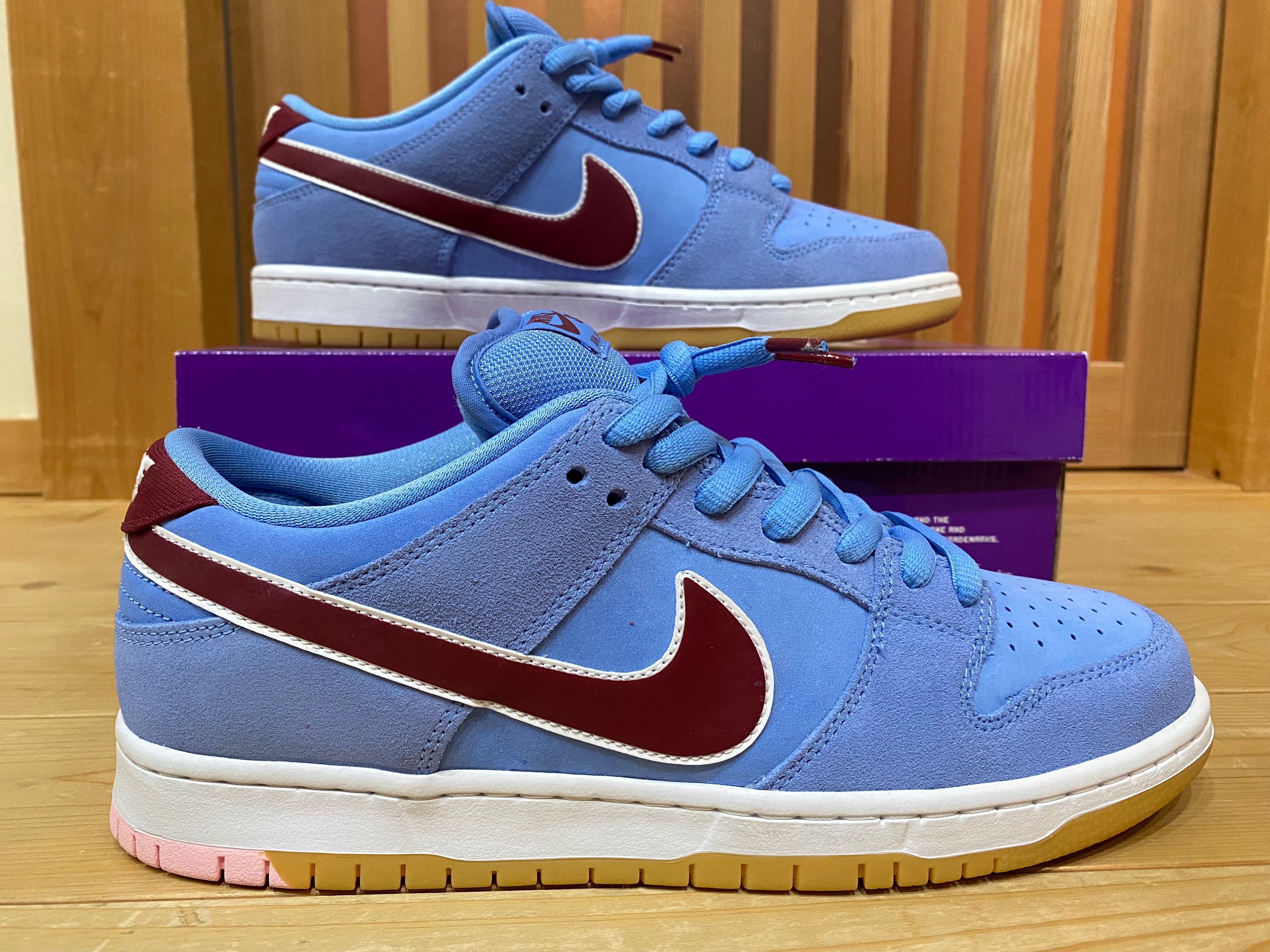 Nike SB Dunk Low Pro "Philadelphia Phillies/Valor Blue and Team Maroon"