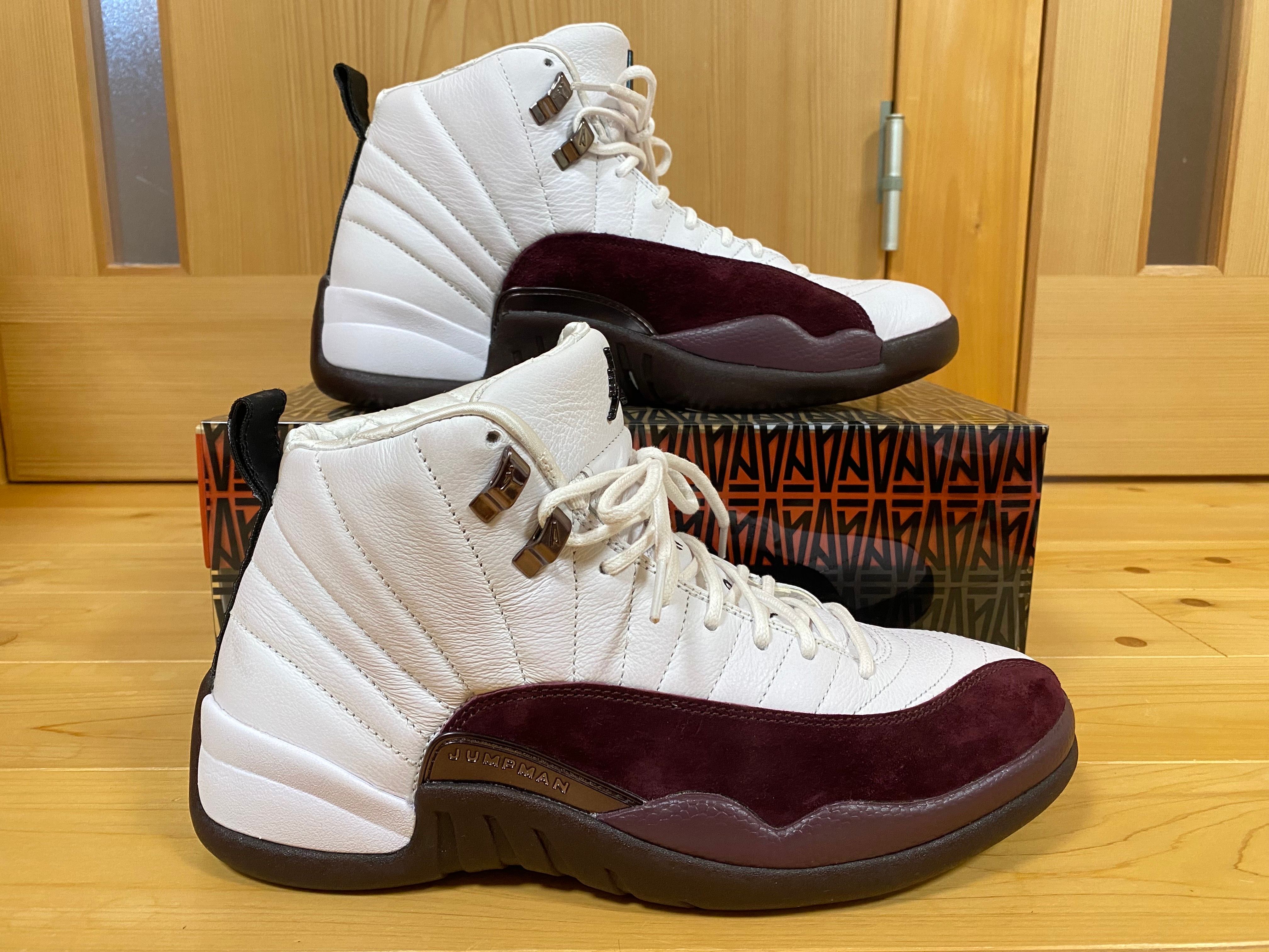 A Ma Maniere × Nike Women's Air Jordan 12 "White and Burgundy Crush"