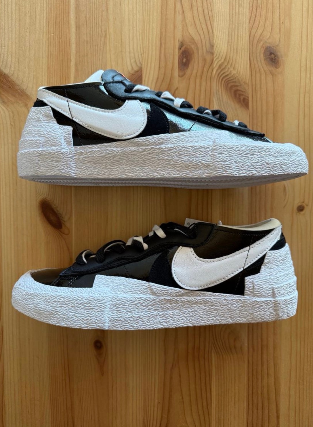 sacai × Nike Blazer Low "Black Patent Leather"