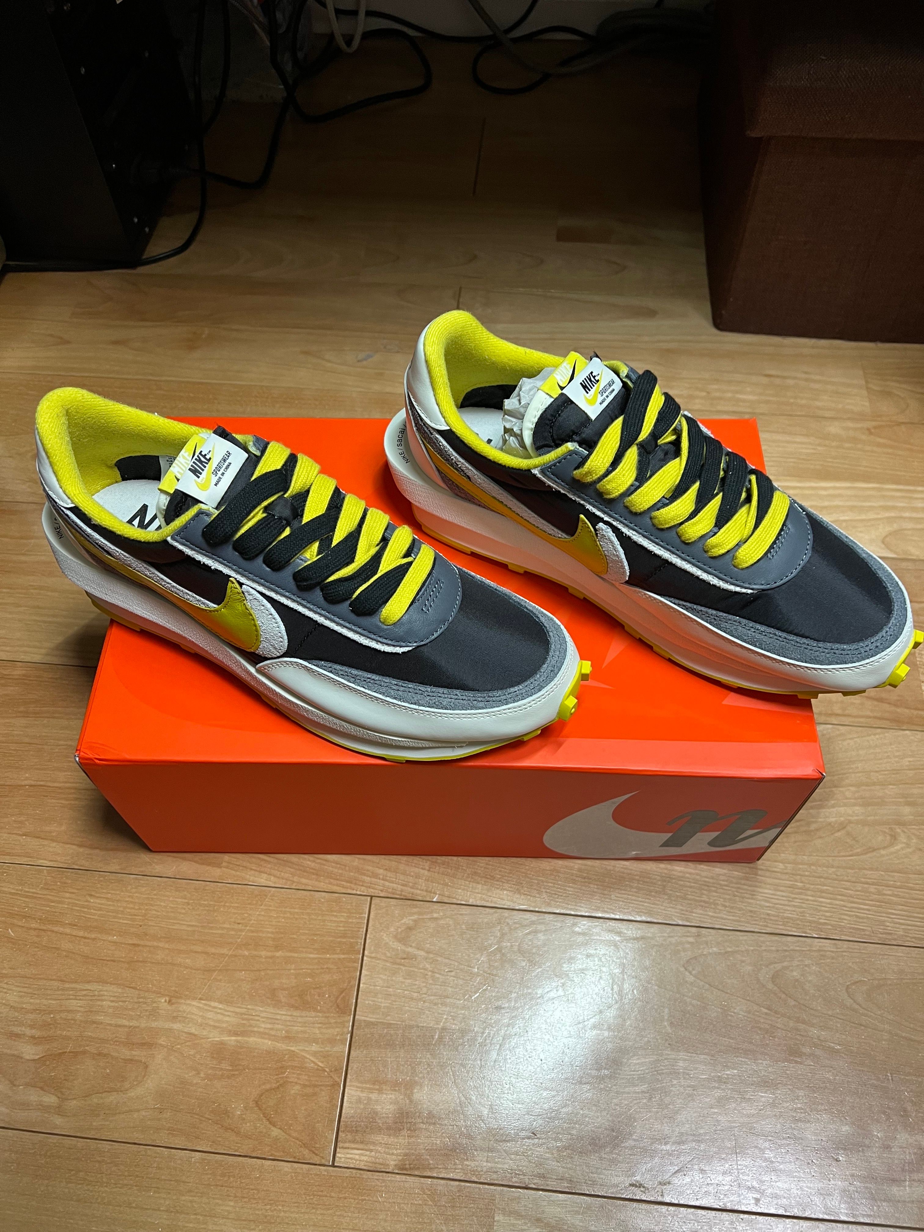 UNDERCOVER × sacai × Nike LD Waffle "Black/Sail-Dark Grey-Bright Citron"