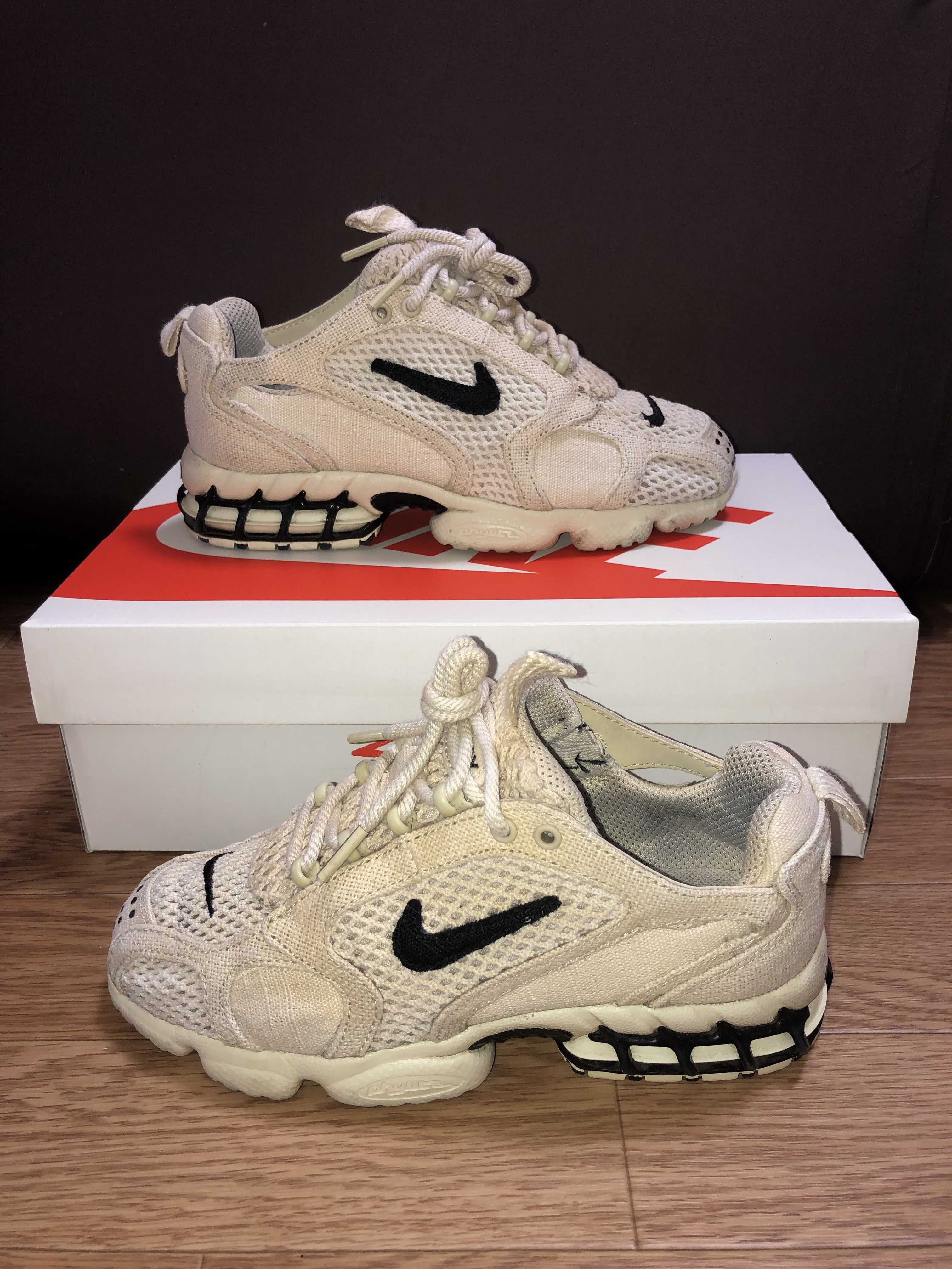 Stussy × Nike Air Zoom Spiridon CG 2 "Fossil/Black"