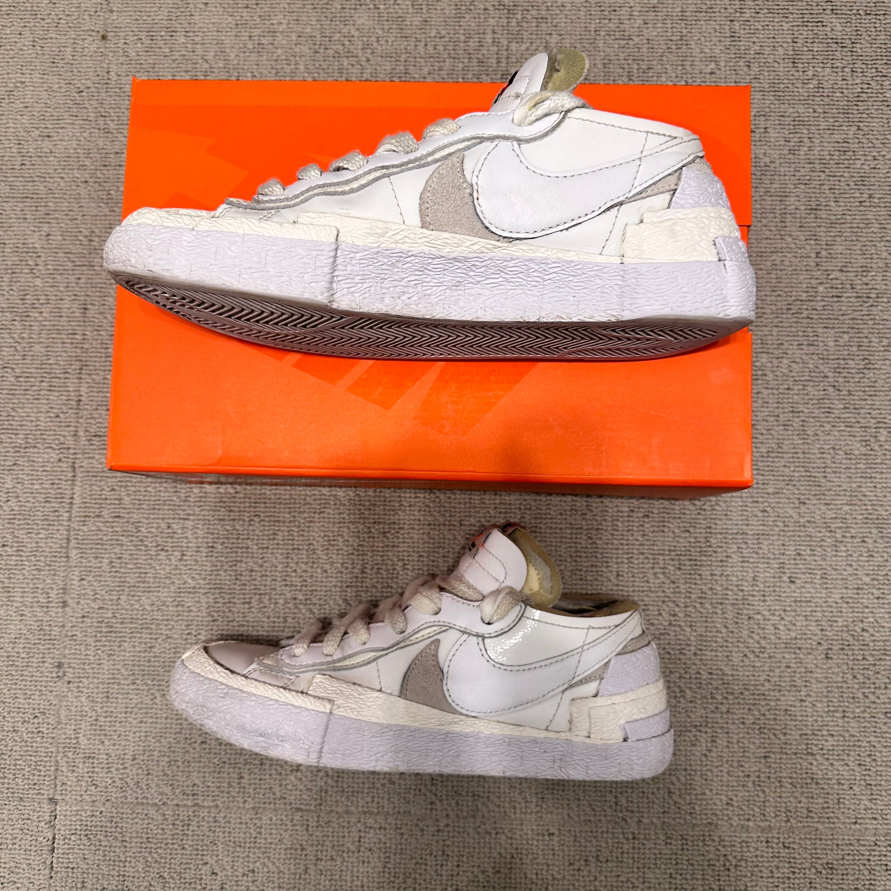sacai × Nike Blazer Low "White Patent Leather"