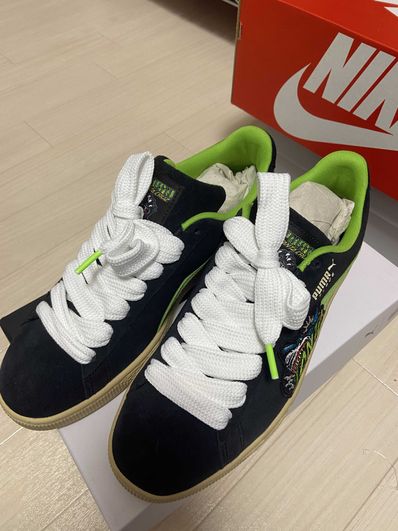 Santa Cruz × Puma Suede "Black/Green Flash"