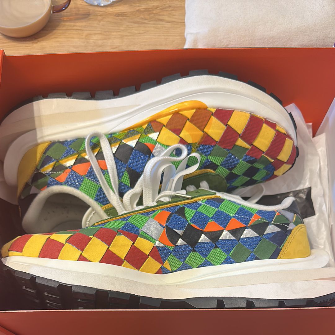 Jean-Paul Gaultier × sacai × Nike Air Woven VaporWaffle "Green Gusto"