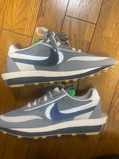 CLOT × Sacai × Nike LD Waffle "Grey Obsidian/Cool Grey"