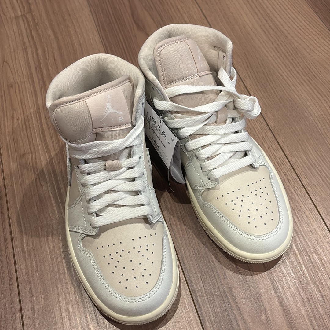 Nike Women's Air Jordan 1 Mid "White/Light Tan"