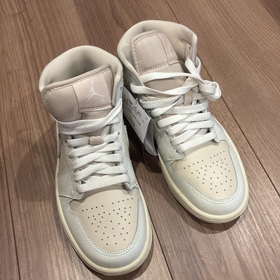 Nike Women's Air Jordan 1 Mid "White/Light Tan"