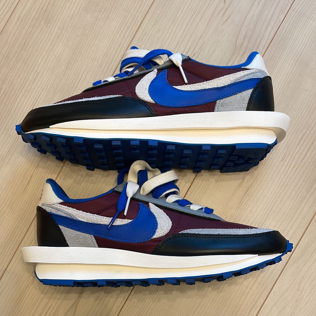 UNDERCOVER × sacai × Nike LD Waffle "Night Maroon/Pale Ivory-Ground Grey-Team Royal"