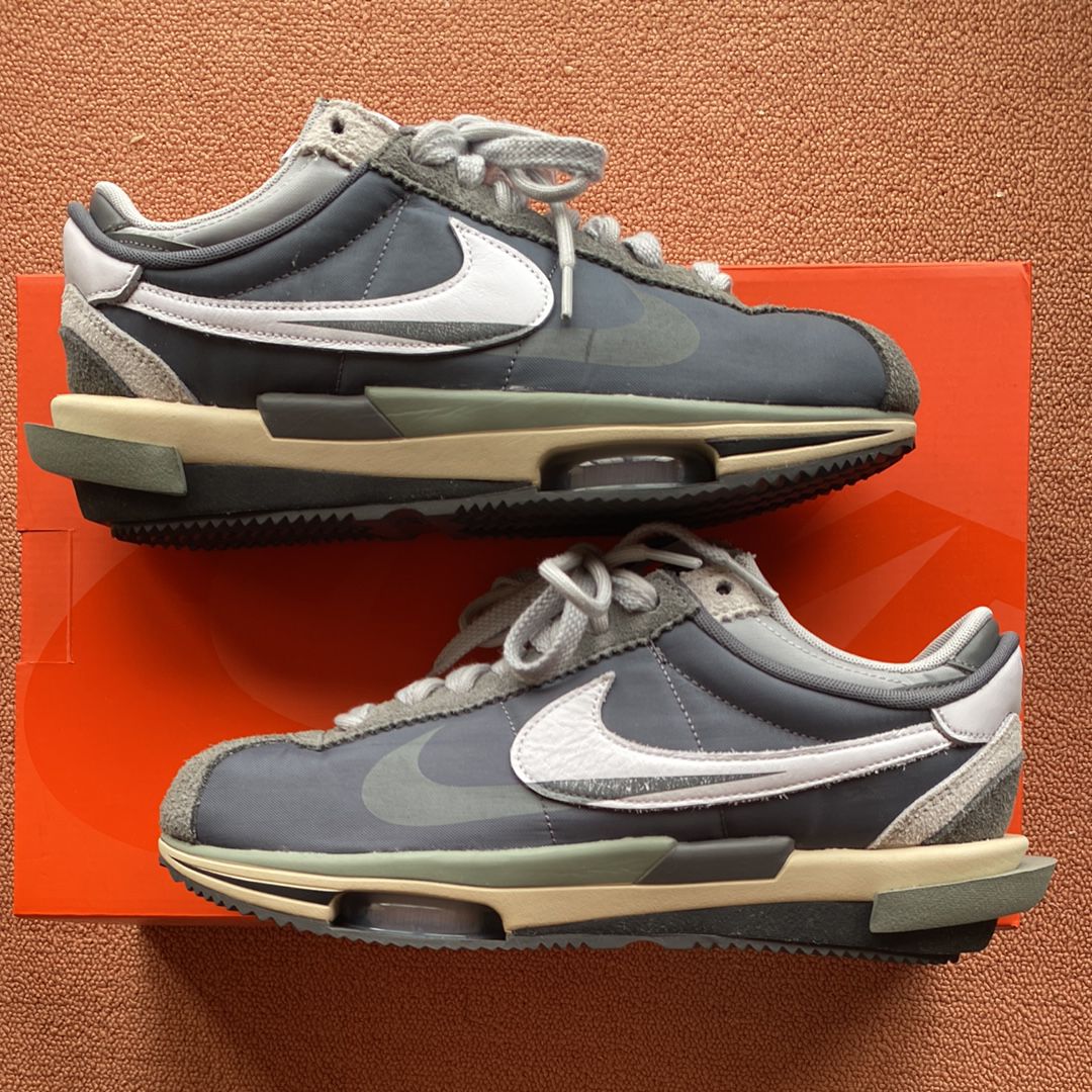 sacai × Nike Zoom Cortez "Iron Grey"
