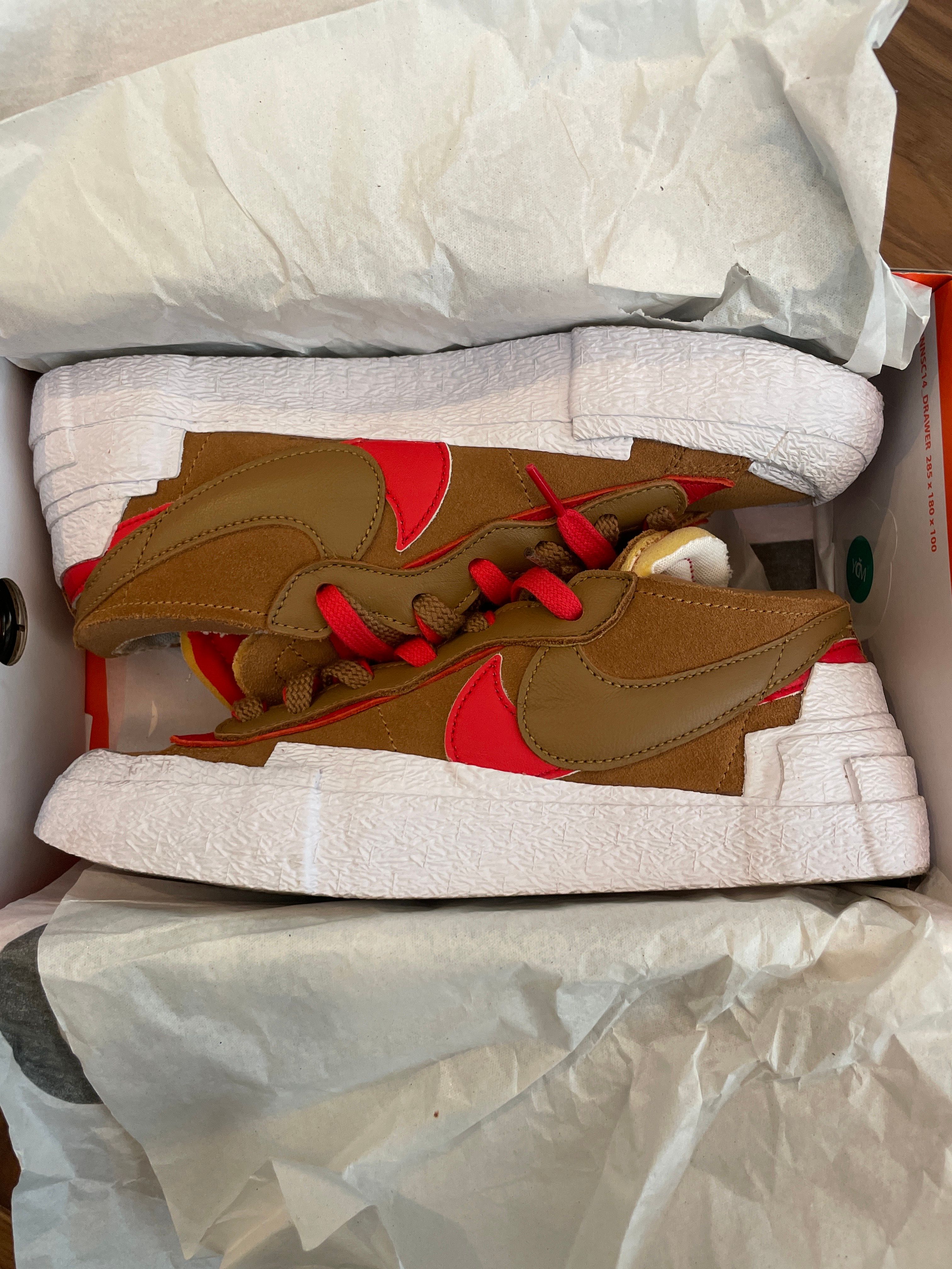 SACAI × NIKE BLAZER LOW "BRITISH TAN"