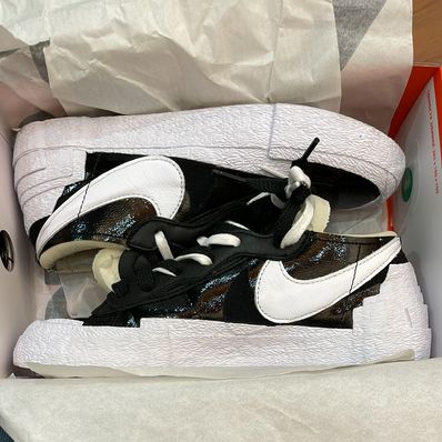 sacai × Nike Blazer Low "Black Patent Leather"