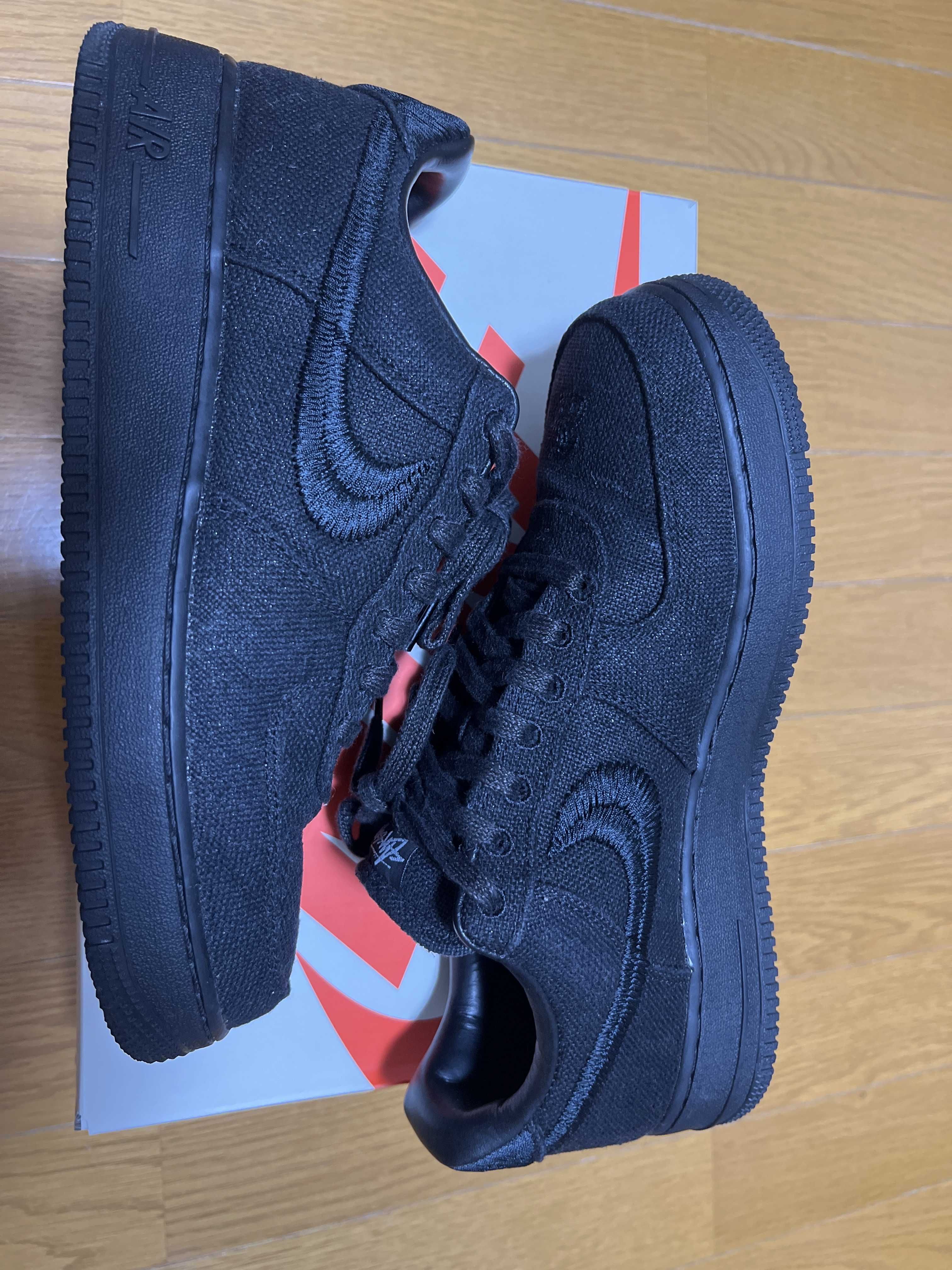Stussy × Nike Air Force 1 Low "Triple Black"