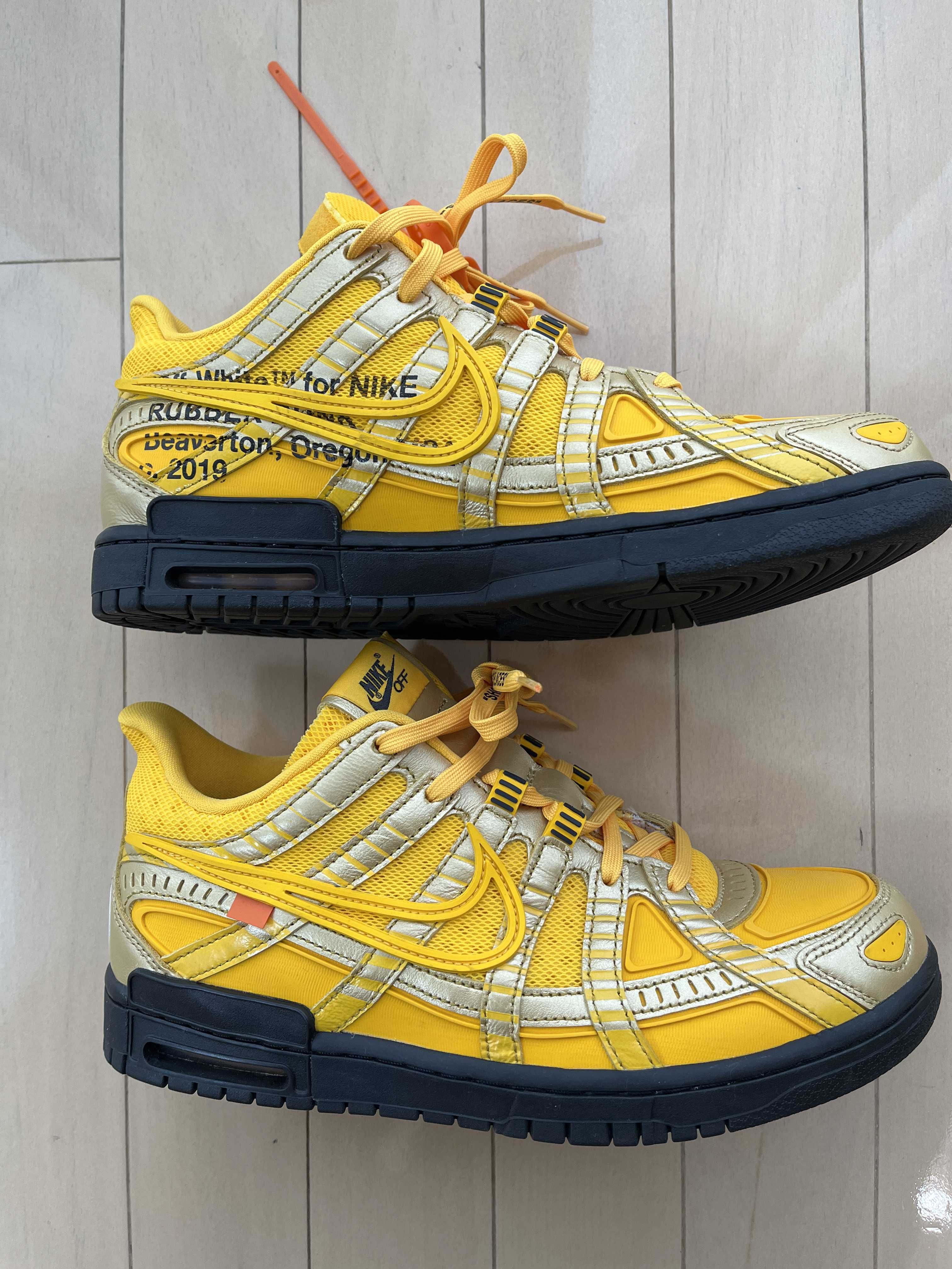 Off-White × Nike Air Rubber Dunk "University Gold"