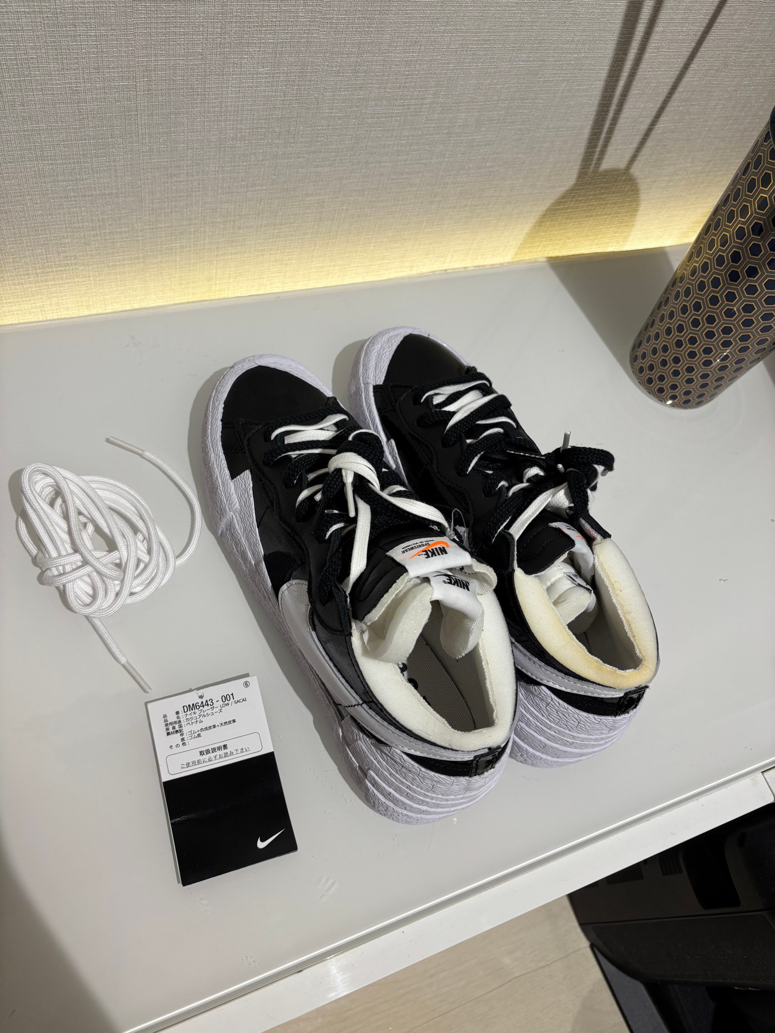 sacai × Nike Blazer Low "Black Patent Leather"