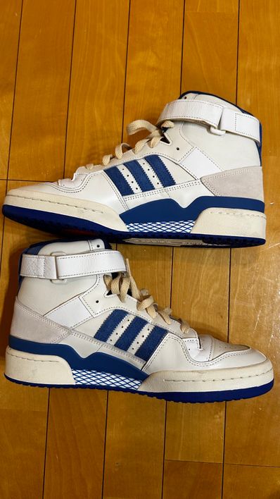 adidas Forum 84 High Blue Thread "Off White-Bright Blue/Footwear White"