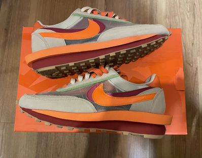 CLOT × Sacai × Nike LD Waffle "Orange Blaze"