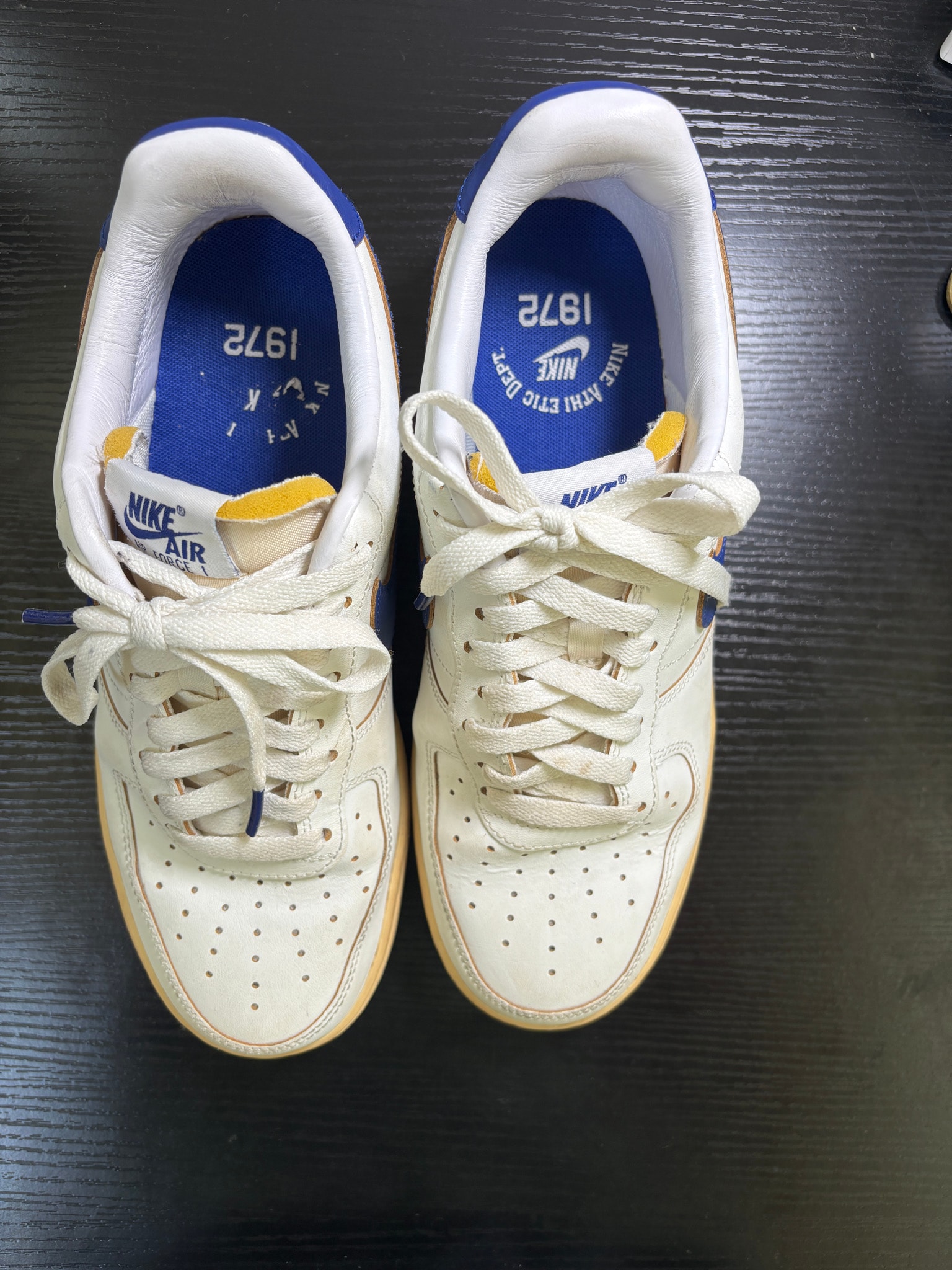 Nike Women's Air Force 1 '07 "Sail/Pale Vanilla/Gold Suede/Deep Royal Blue"
