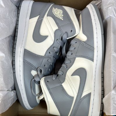 Nike Women's Air Jordan 1 Mid "Grey/Sail"