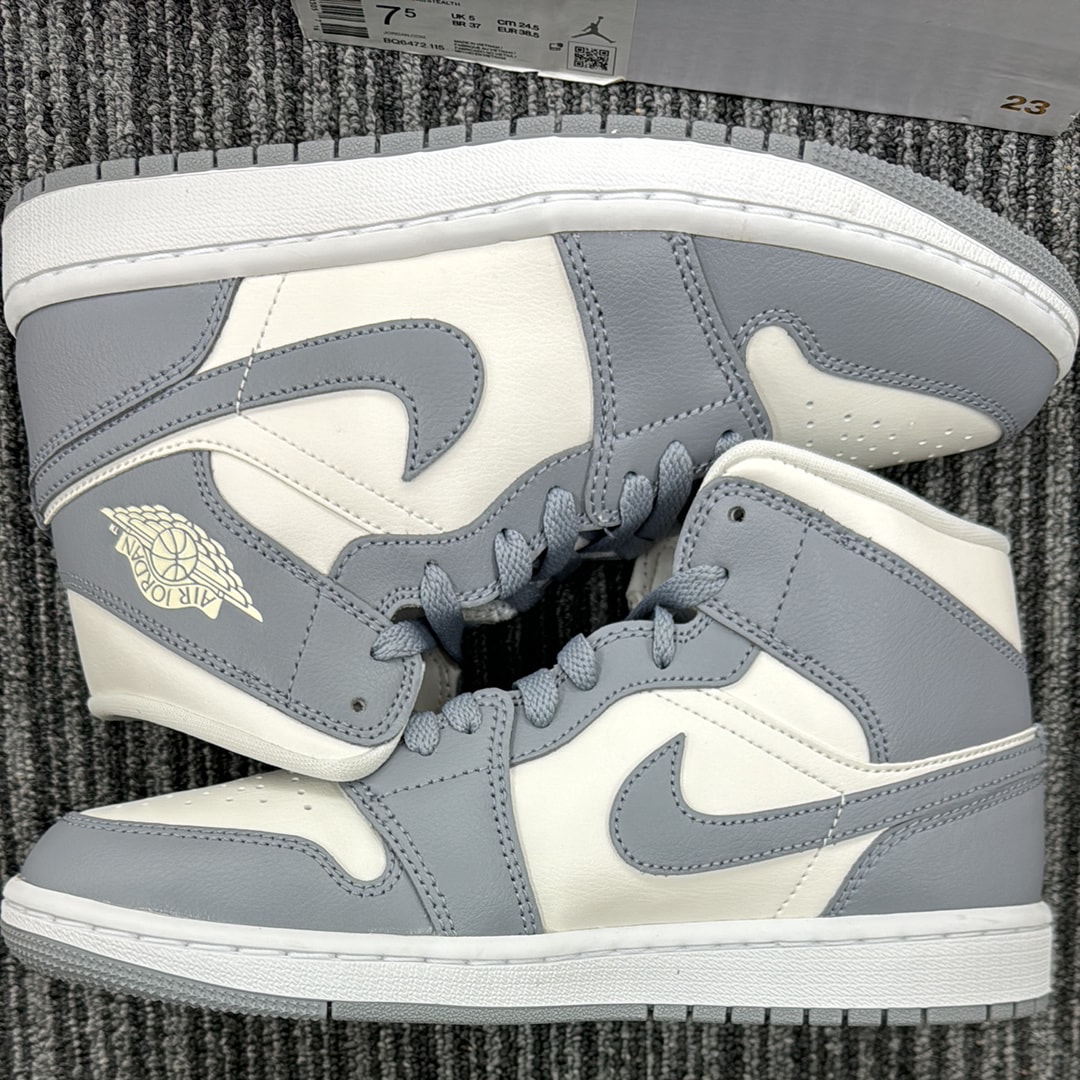 Nike Women's Air Jordan 1 Mid "Grey/Sail"