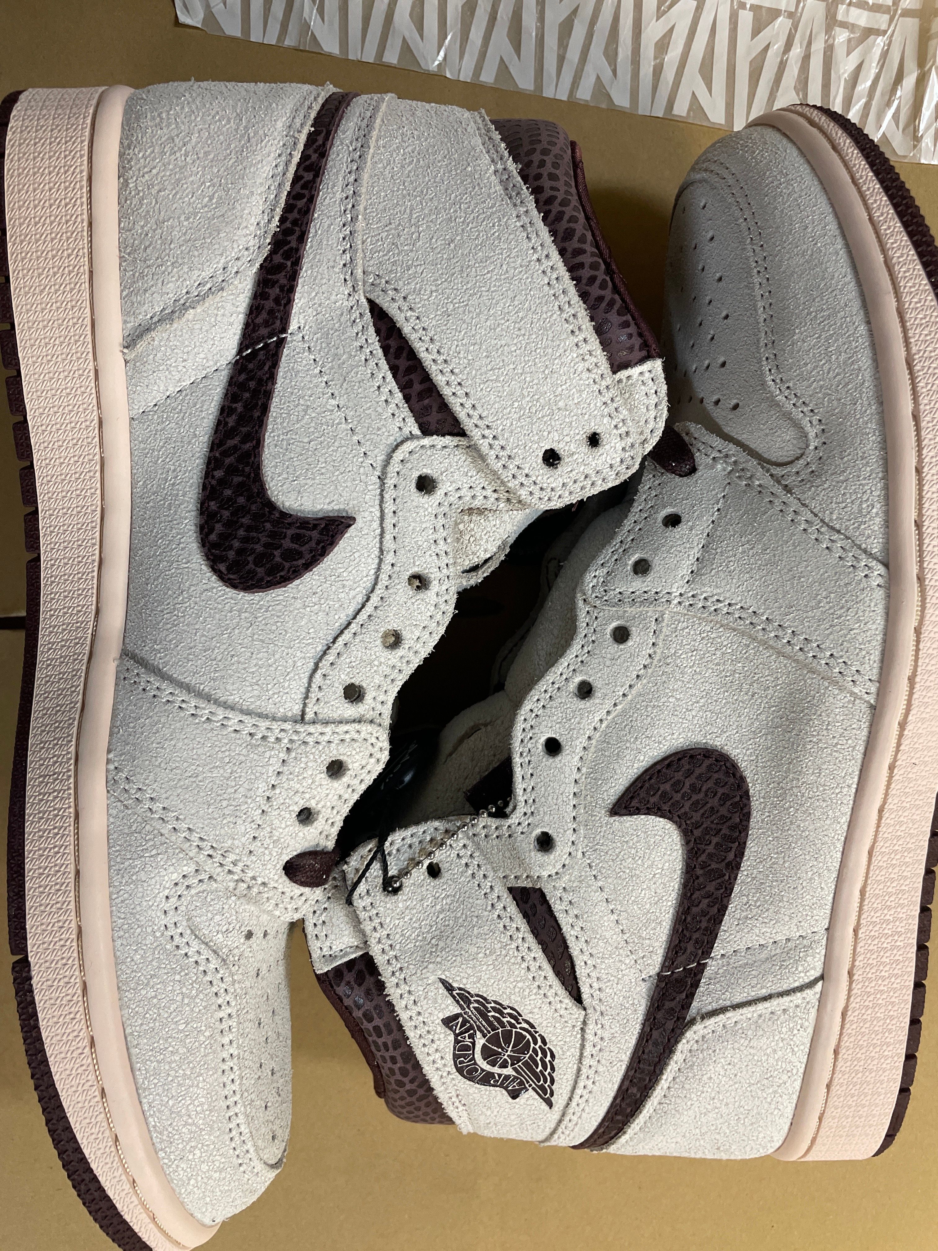 A Ma Maniere × Nike Air Jordan 1 Retro High OG "Sail and Burgundy"