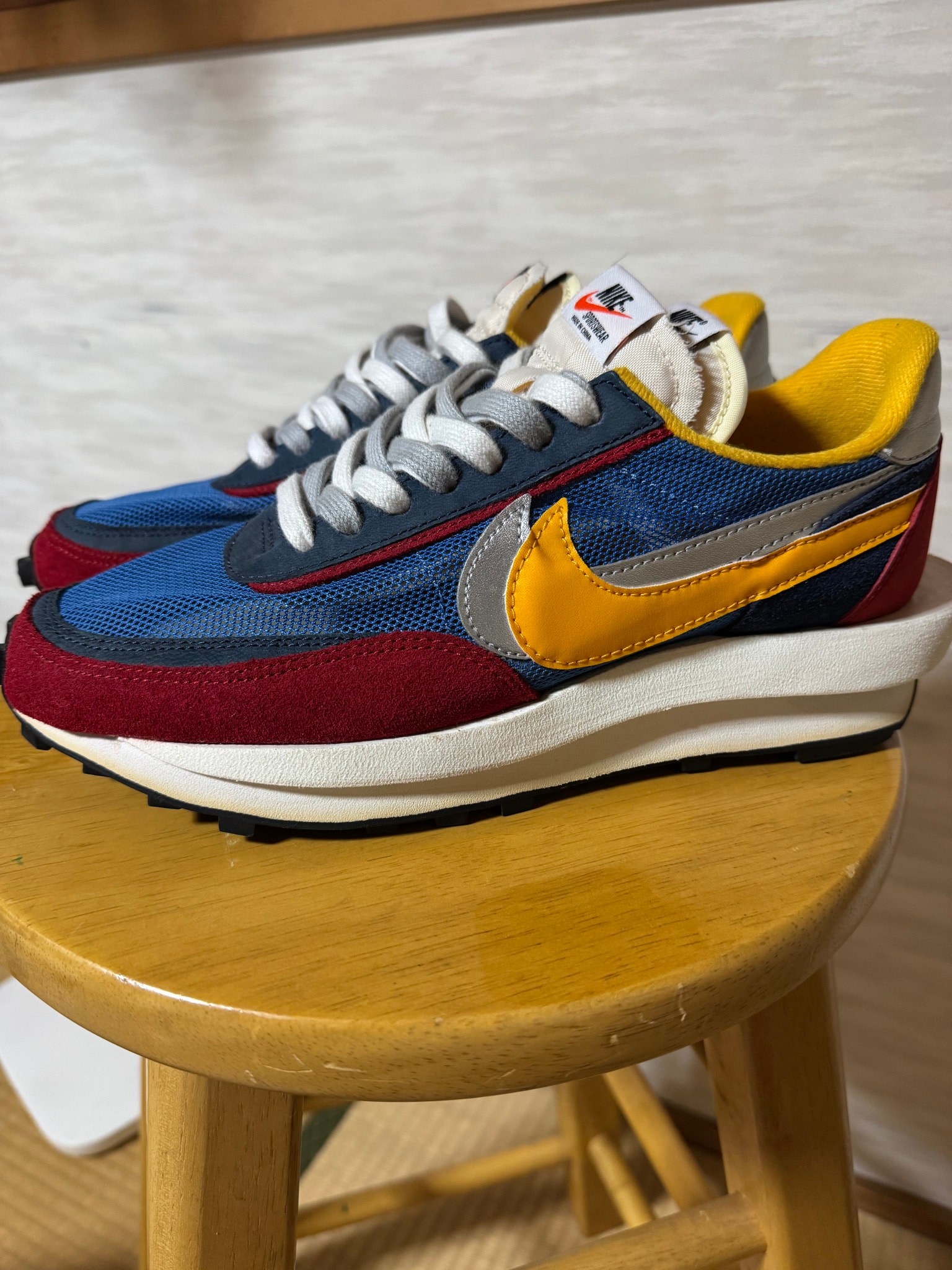 sacai × Nike LDV Waffle "Red/Blue"