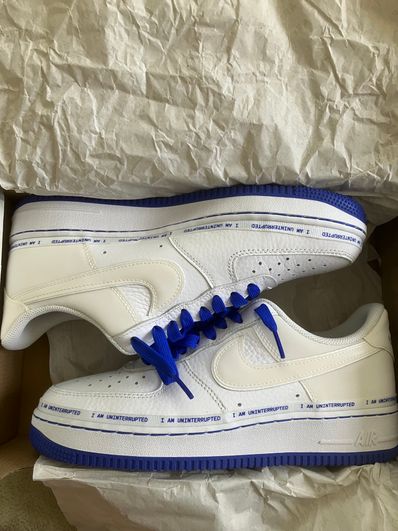 Uninterrupted × Nike Air Force 1 "White/Lapis Blue"