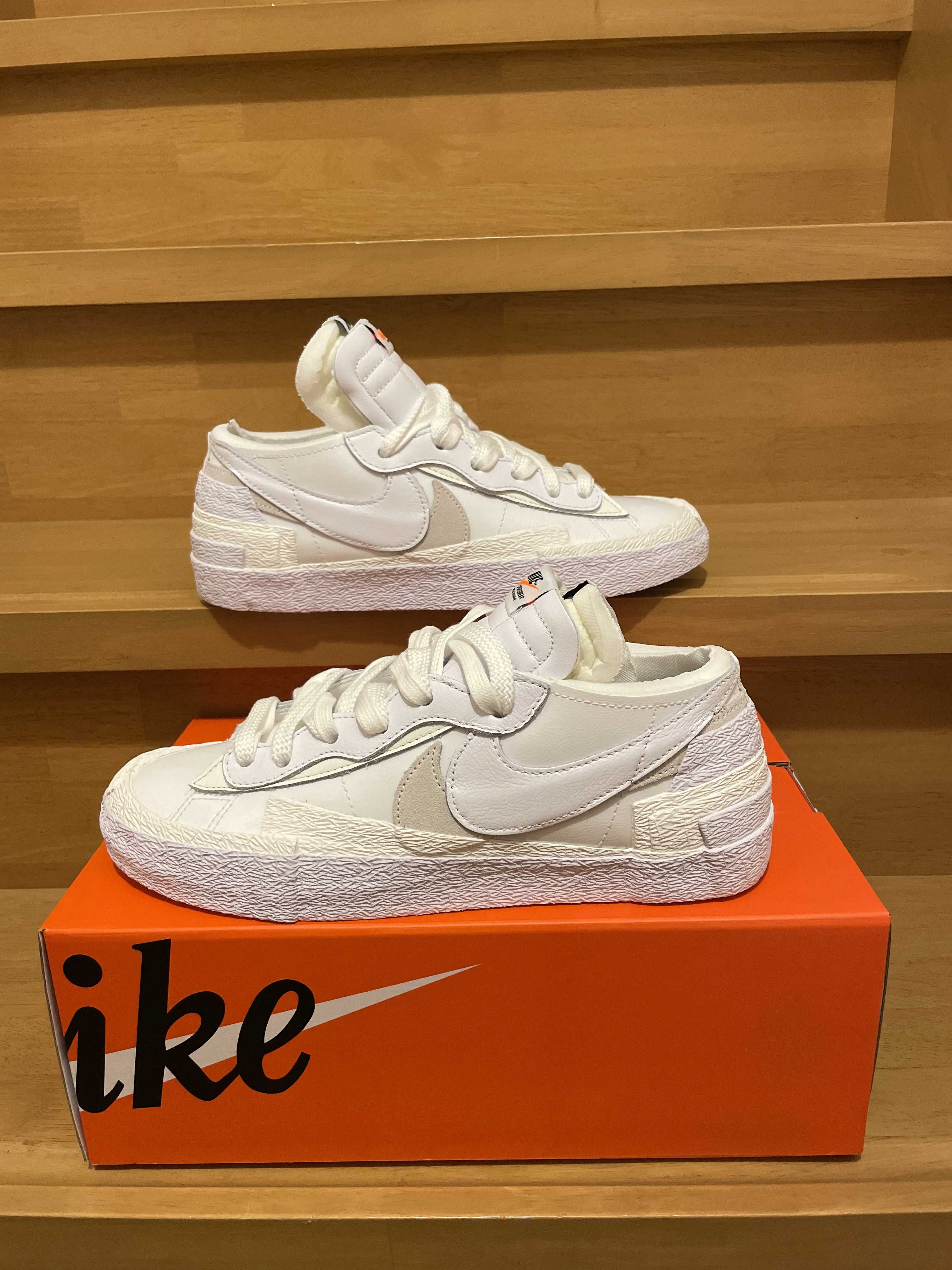 sacai × Nike Blazer Low "White Patent Leather"