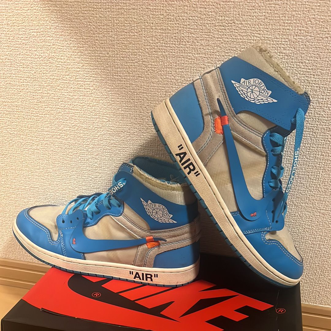 Off-White × Nike Air Jordan 1 High UNC "White/Dark Powder Blue"