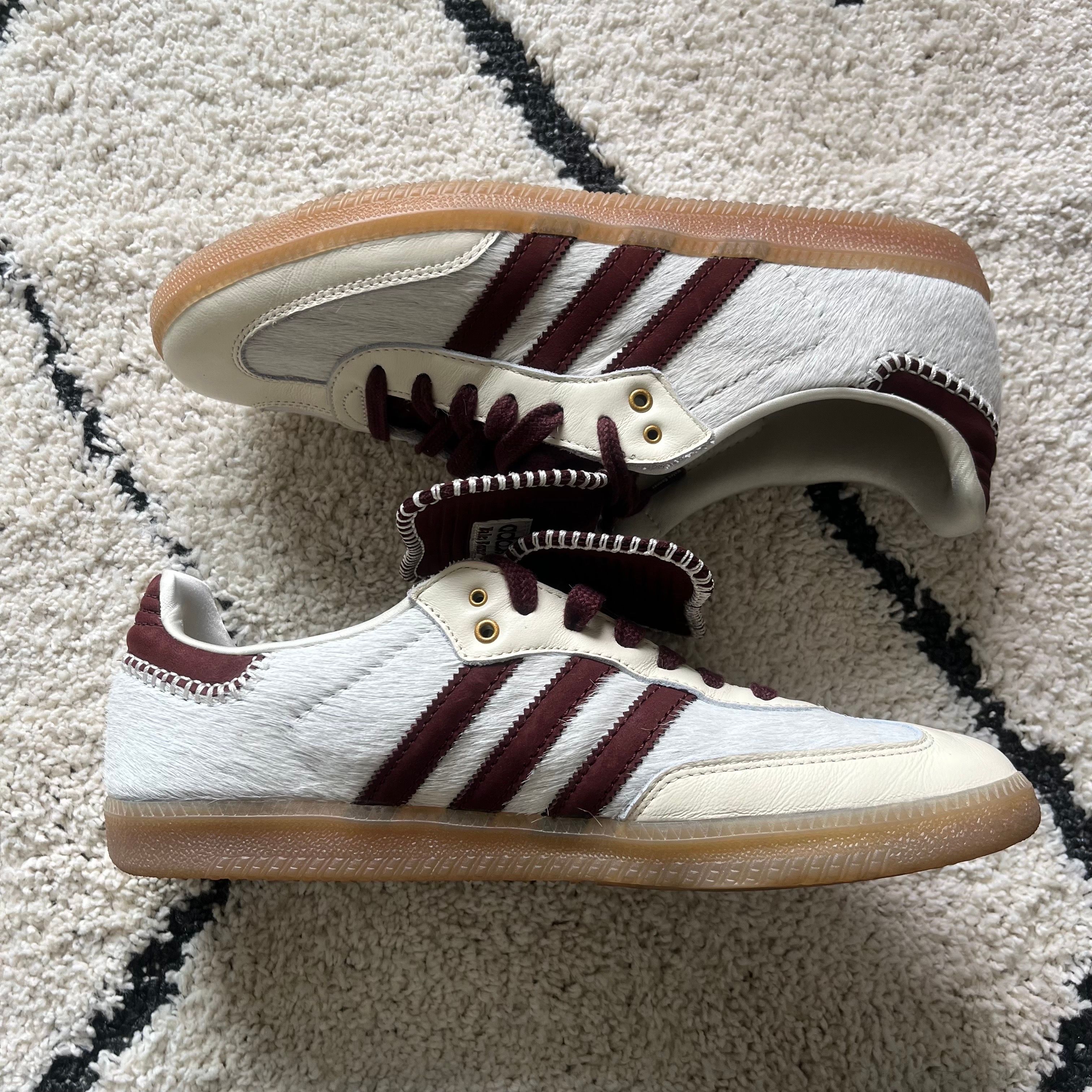 Wales Bonner × adidas Samba Pony Tonal Low "Cream White/Mystery Brown"