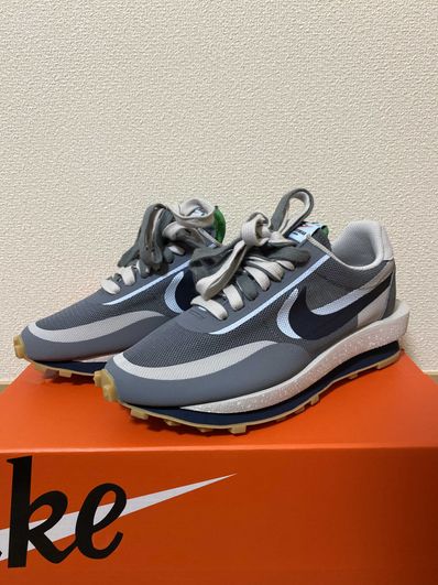 CLOT × Sacai × Nike LD Waffle "Grey Obsidian/Cool Grey"