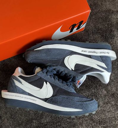 Fragment × sacai × Nike LD Waffle "Blackended Blue"