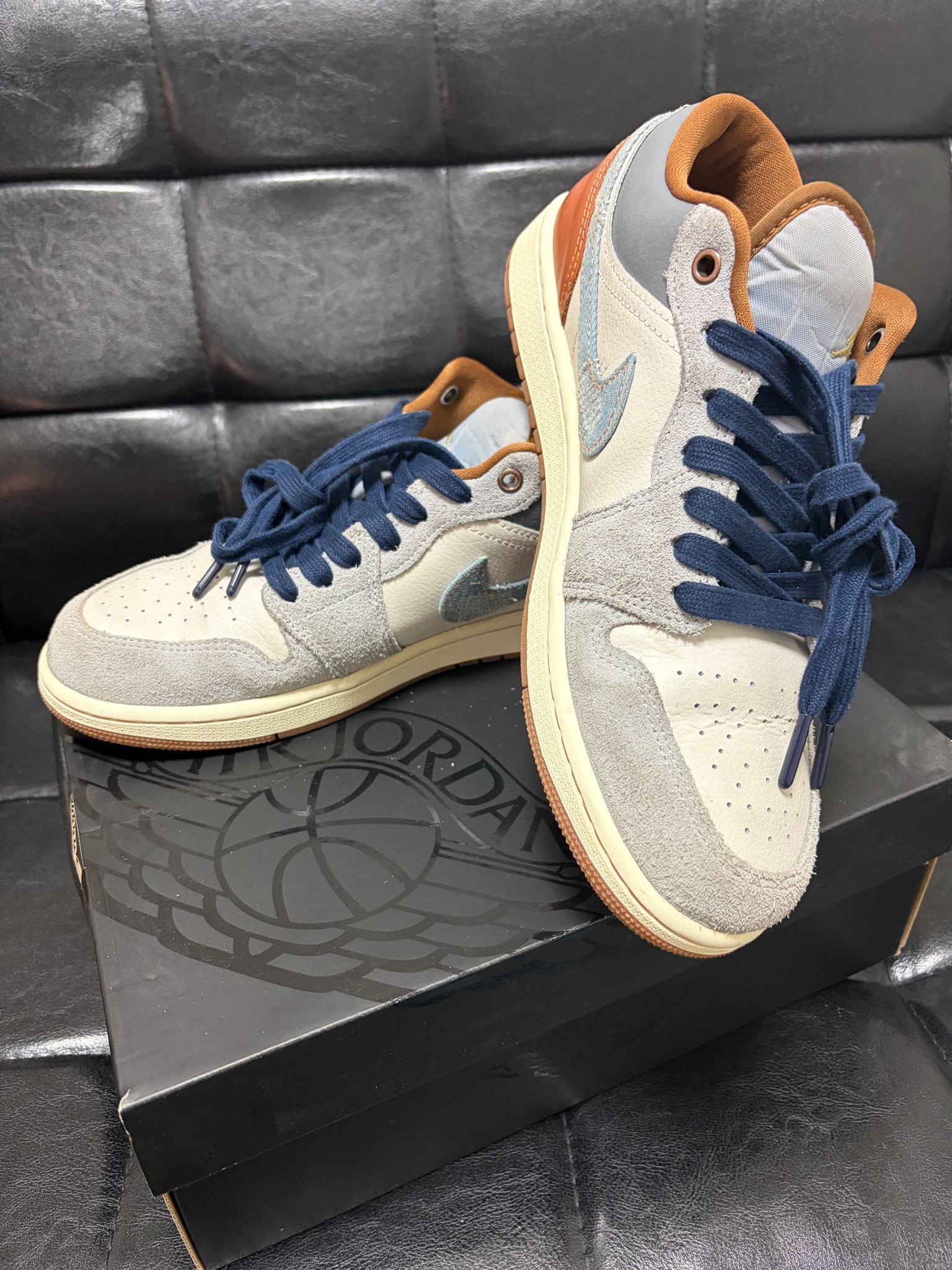 Nike Air Jordan 1 Low SE "Phantom/Coconut Milk/Amber Brown/Star Blue"