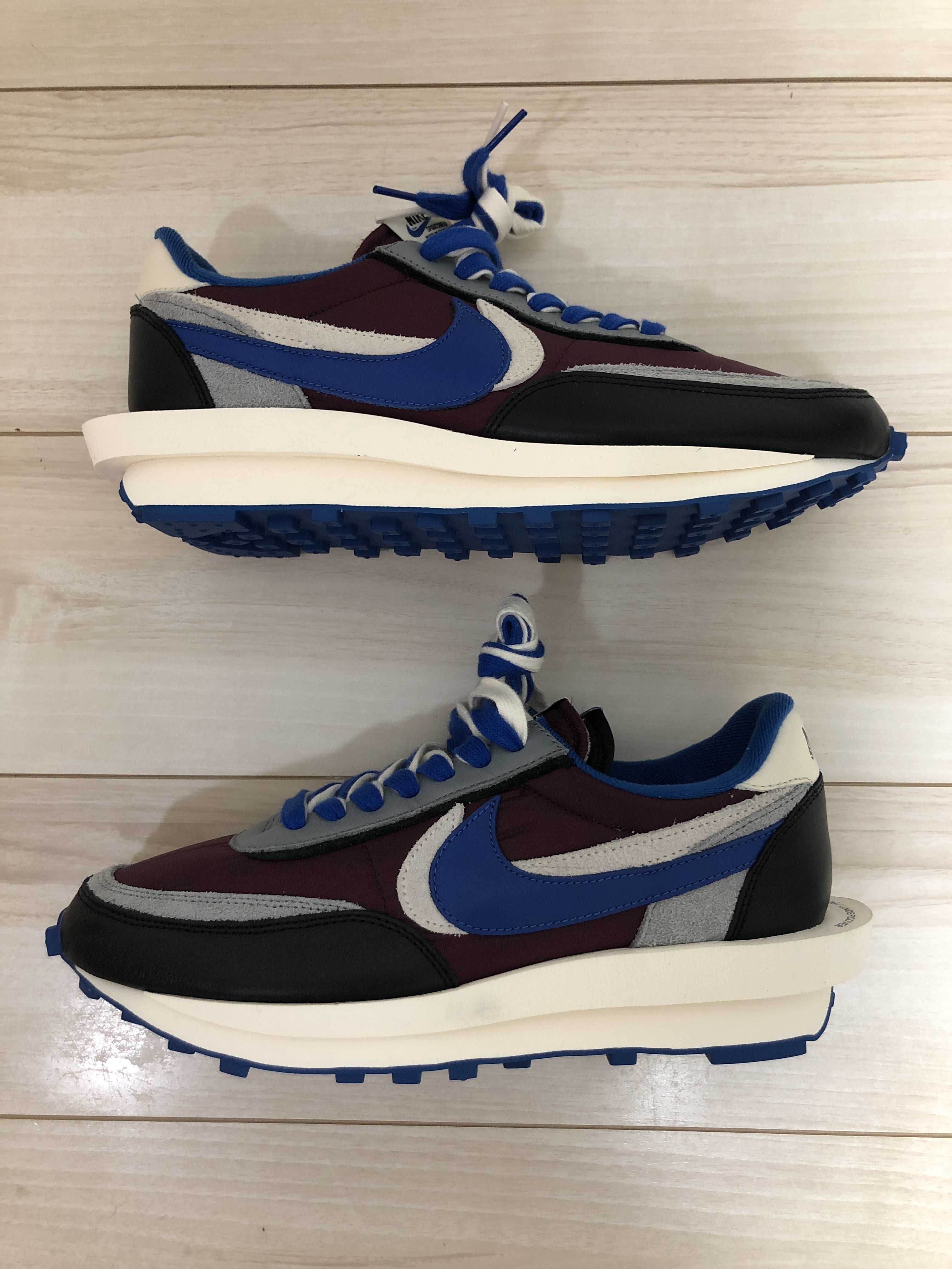 UNDERCOVER × sacai × Nike LD Waffle "Night Maroon/Pale Ivory-Ground Grey-Team Royal"