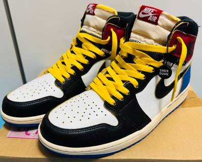 fragment design × UNION × Nike Air Jordan 1 High OG "Black/Varsity Red"