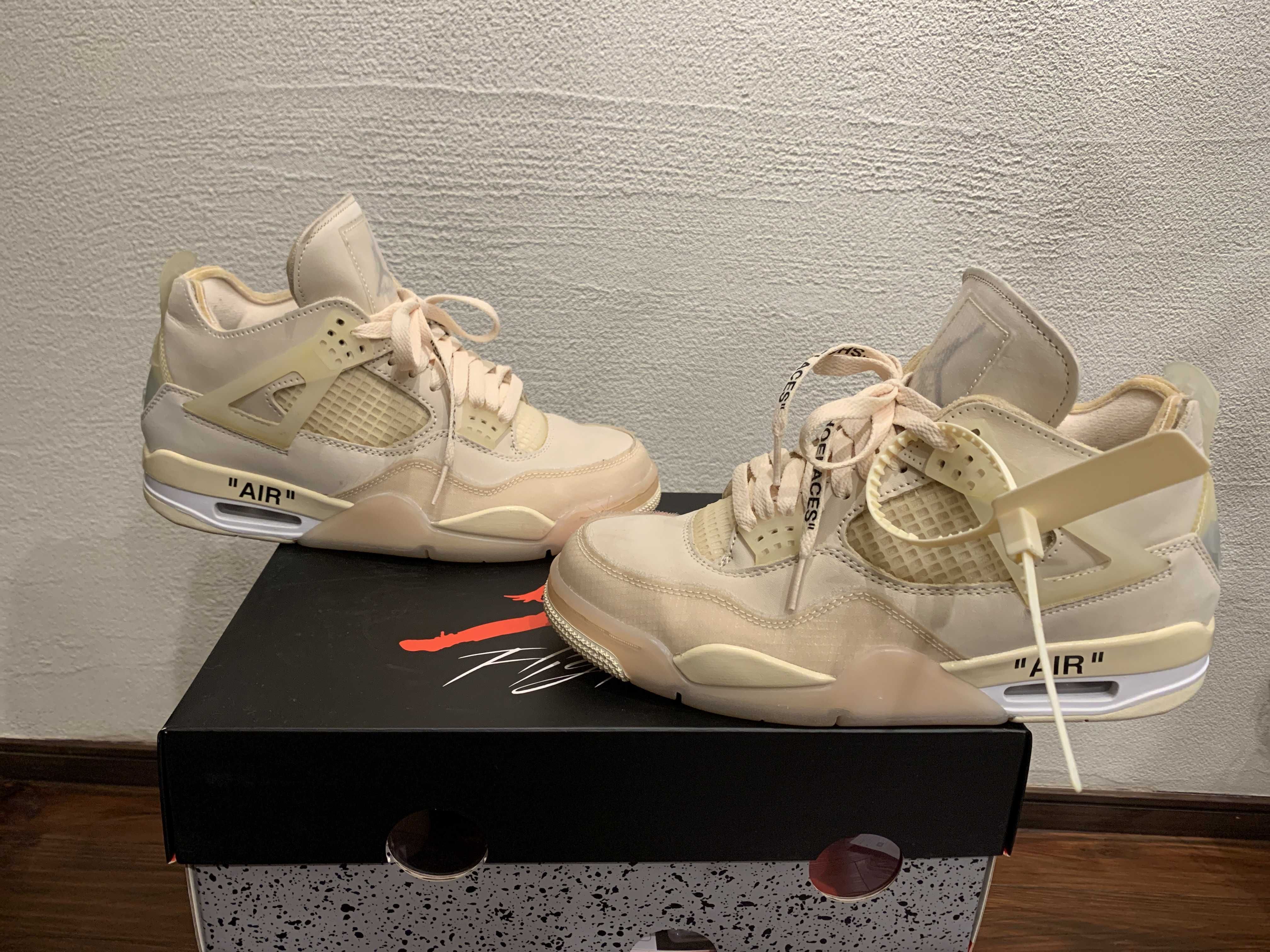 Off-White × Nike Women's Air Jordan 4 SP "Sail"